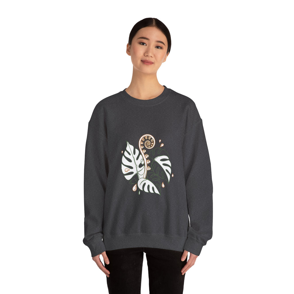 Matching Couple Sweatshirt - Desert & Rainforest Matching Couple Crewneck Sweatshirt Minimalist Art His Hers Valentine Gift - Design B