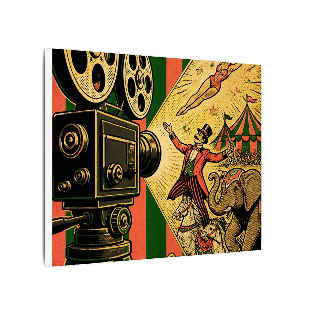 Film Camera Projector Show Wall Art Canvas 16×20 Pop Art Living Room Decor Maximalist Print
