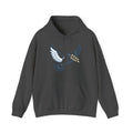 Matching Couple Sweatshirt - Wolf & Dove Matching Couple Hooded Sweatshirt Minimalist Art His Hers Valentine Gift - Design B