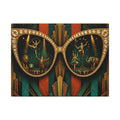 Sunglasses Circus Ring Wall Art Canvas 24×36 Art Deco Bar Area Decor Maximalist Print