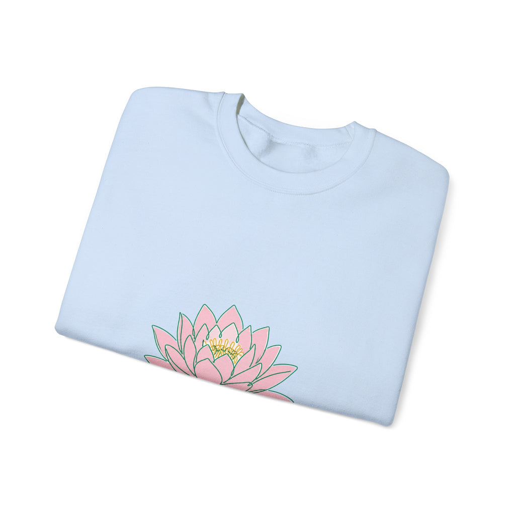 Matching Couple Sweatshirt - Open & Closed Lotus Matching Couple Premium Fleece Sweatshirt Minimalist Art His Hers Christmas Gift - Design A