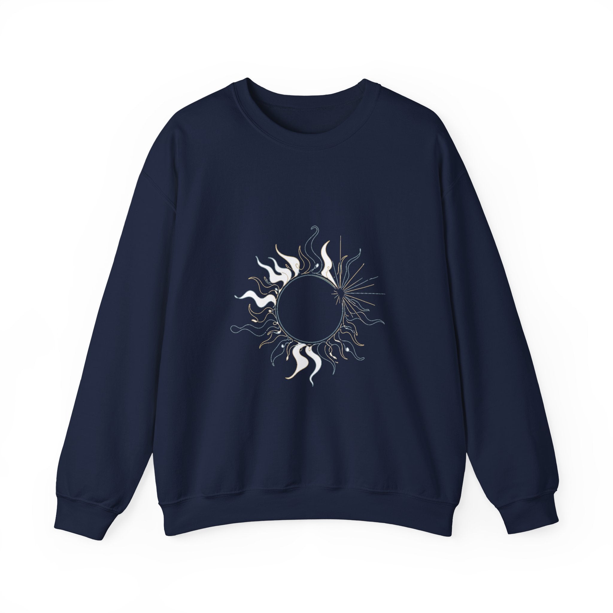 Matching Couple Sweatshirt - Solar & Lunar Eclipse Matching Couple Comfort Colors Crew Minimalist Art His Hers Christmas Gift - Design A