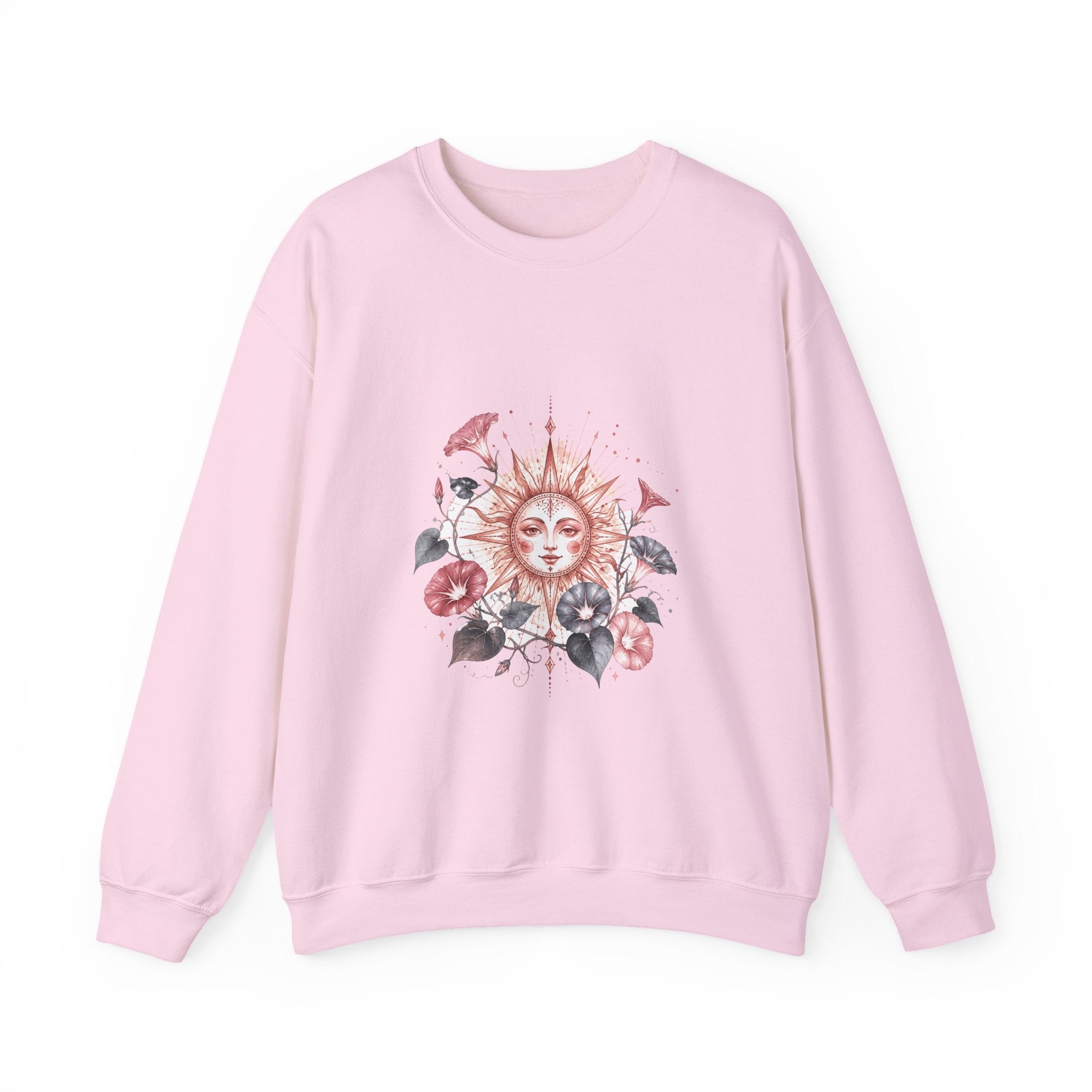 Matching Couple Sweatshirt - Sun & Moon Matching Couple Crewneck Sweatshirt Watercolor Art His Hers Engagement Gift - Design B