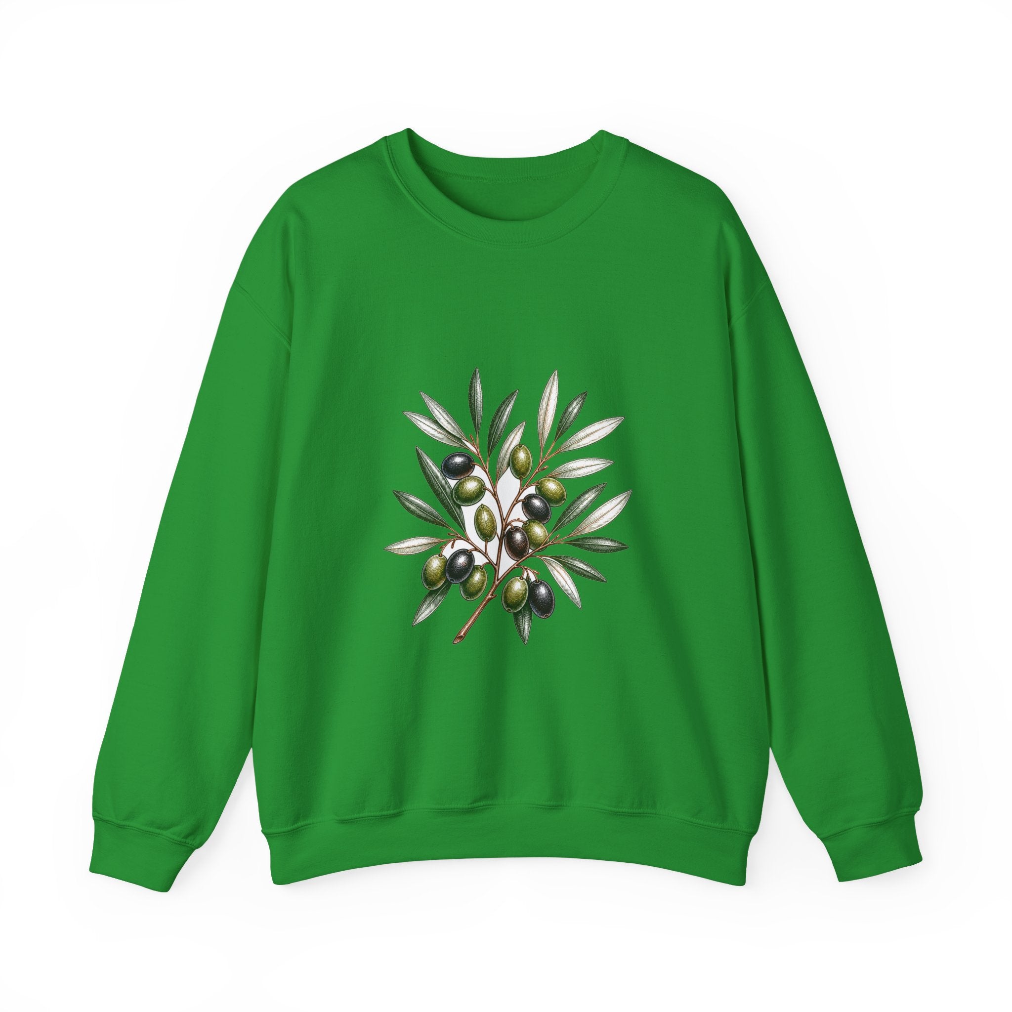 Matching Couple Sweatshirt - Olive Branch & Fig Matching Couple Premium Fleece Sweatshirt Hand-Drawn Art His Hers Anniversary Gift - Design A