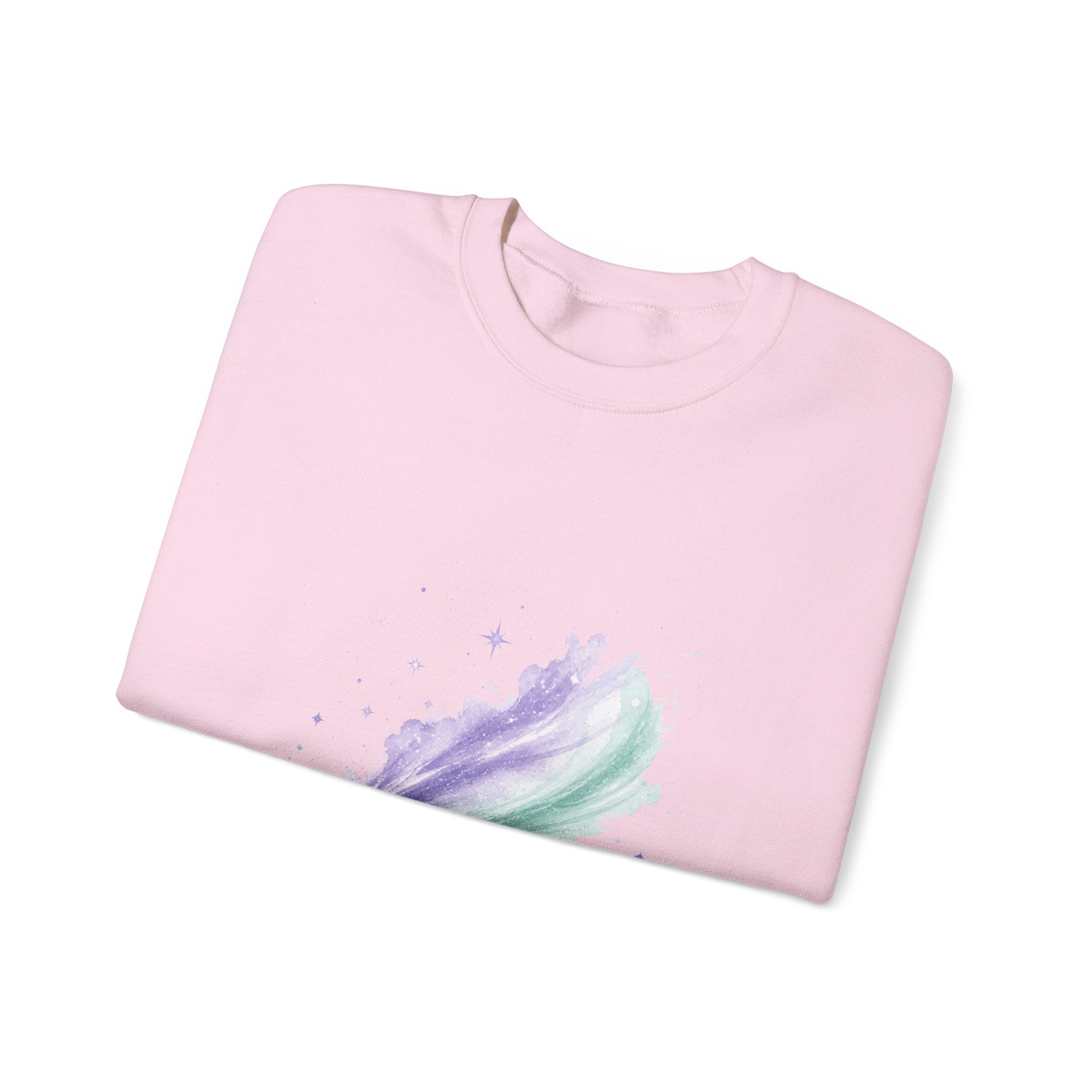 Matching Couple Sweatshirt - Comet & Asteroid Matching Couple Premium Fleece Sweatshirt Watercolor Art His Hers Birthday Gift - Design A