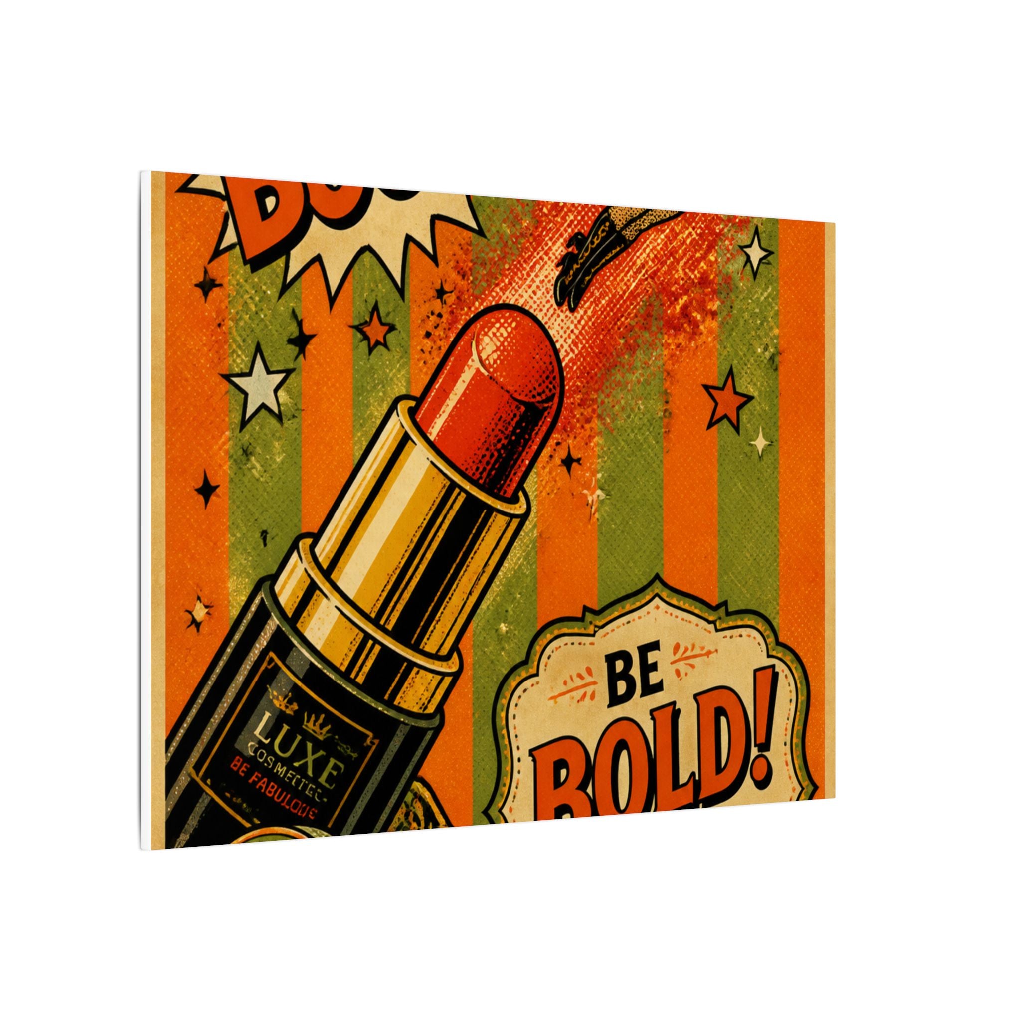 Lipstick Cannon Wall Art Canvas 16×20 Pop Art Living Room Decor Maximalist Print
