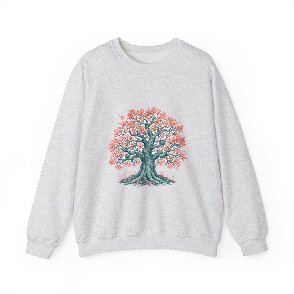 Matching Couple Sweatshirt - Ancient Oak & Deep Roots Matching Couple Crewneck Sweatshirt Hand-Drawn Art His Hers Best Friend Gift - Design A
