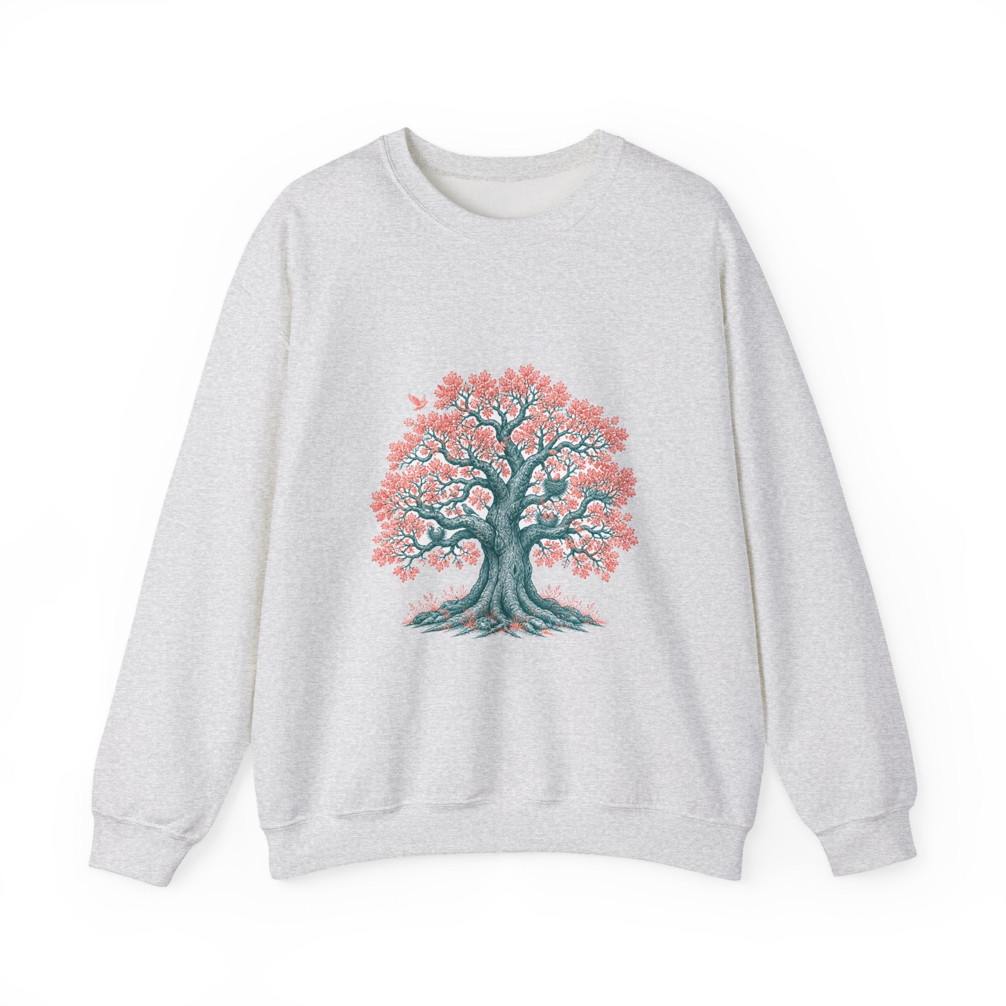 Matching Couple Sweatshirt - Ancient Oak & Deep Roots Matching Couple Crewneck Sweatshirt Hand-Drawn Art His Hers Best Friend Gift - Design A