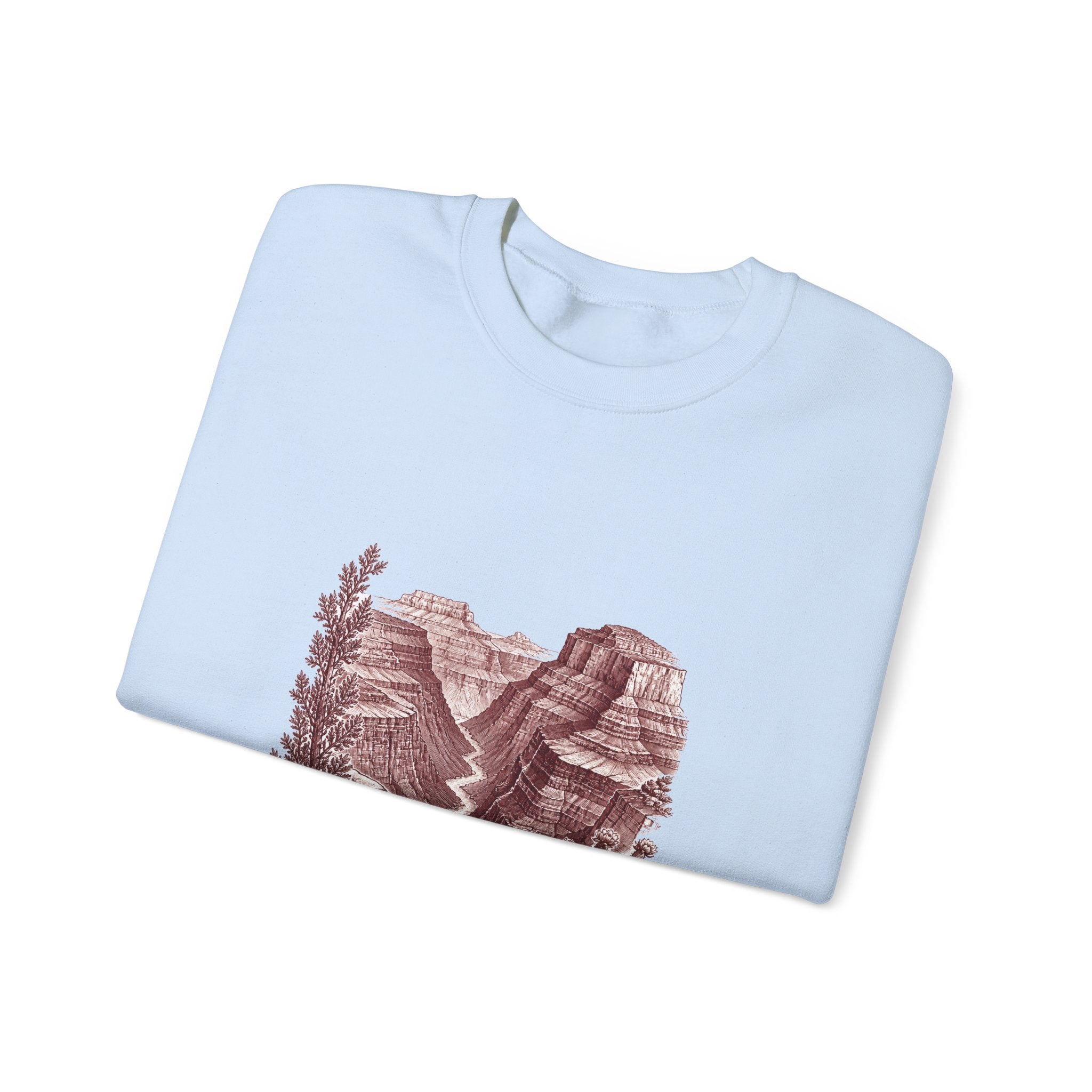 Matching Couple Sweatshirt - Lavender Fields & Canyon Matching Couple Crewneck Sweatshirt Vintage Art His Hers Wedding Gift - Design B