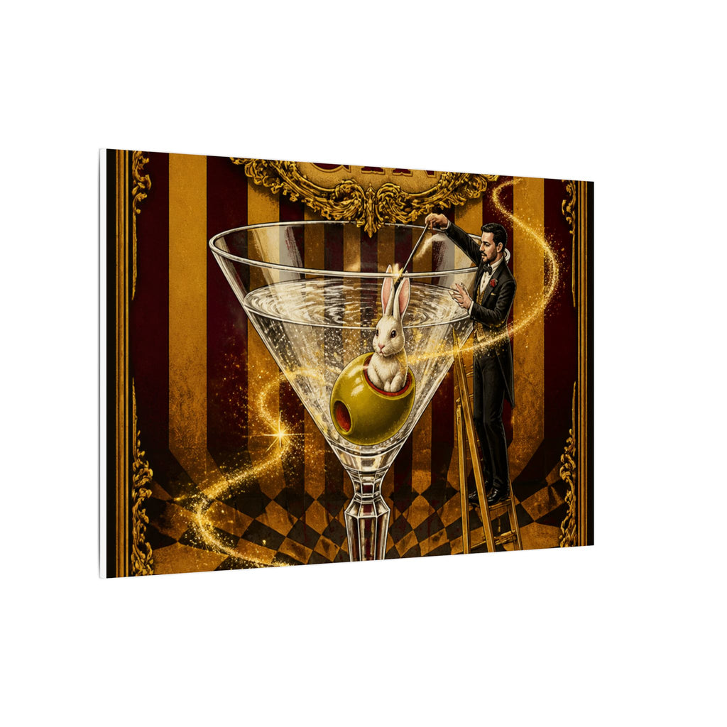 Martini Magician Wall Art Canvas 16×20 Baroque Home Office Decor Maximalist Print
