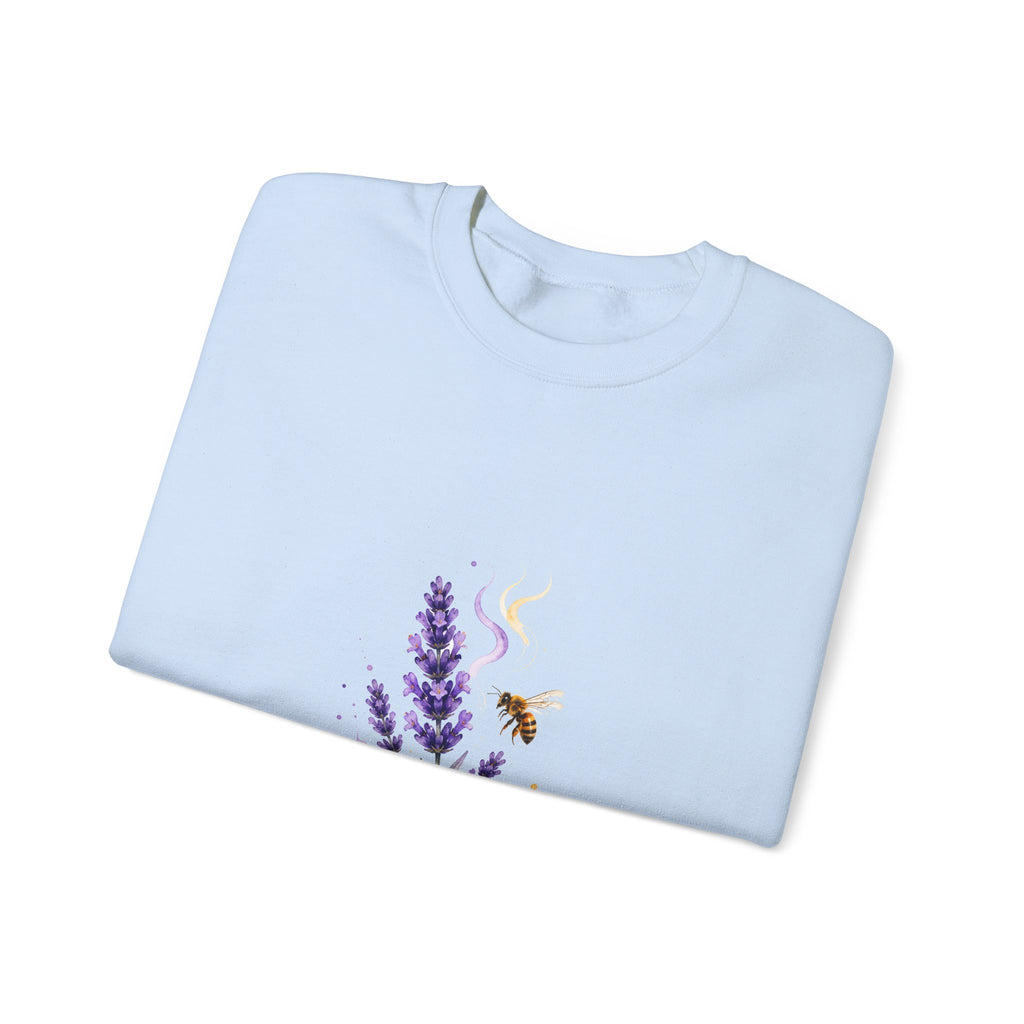 Matching Couple Sweatshirt - Lavender & Thistle Matching Couple Crewneck Sweatshirt Watercolor Art His Hers Engagement Gift - Design A