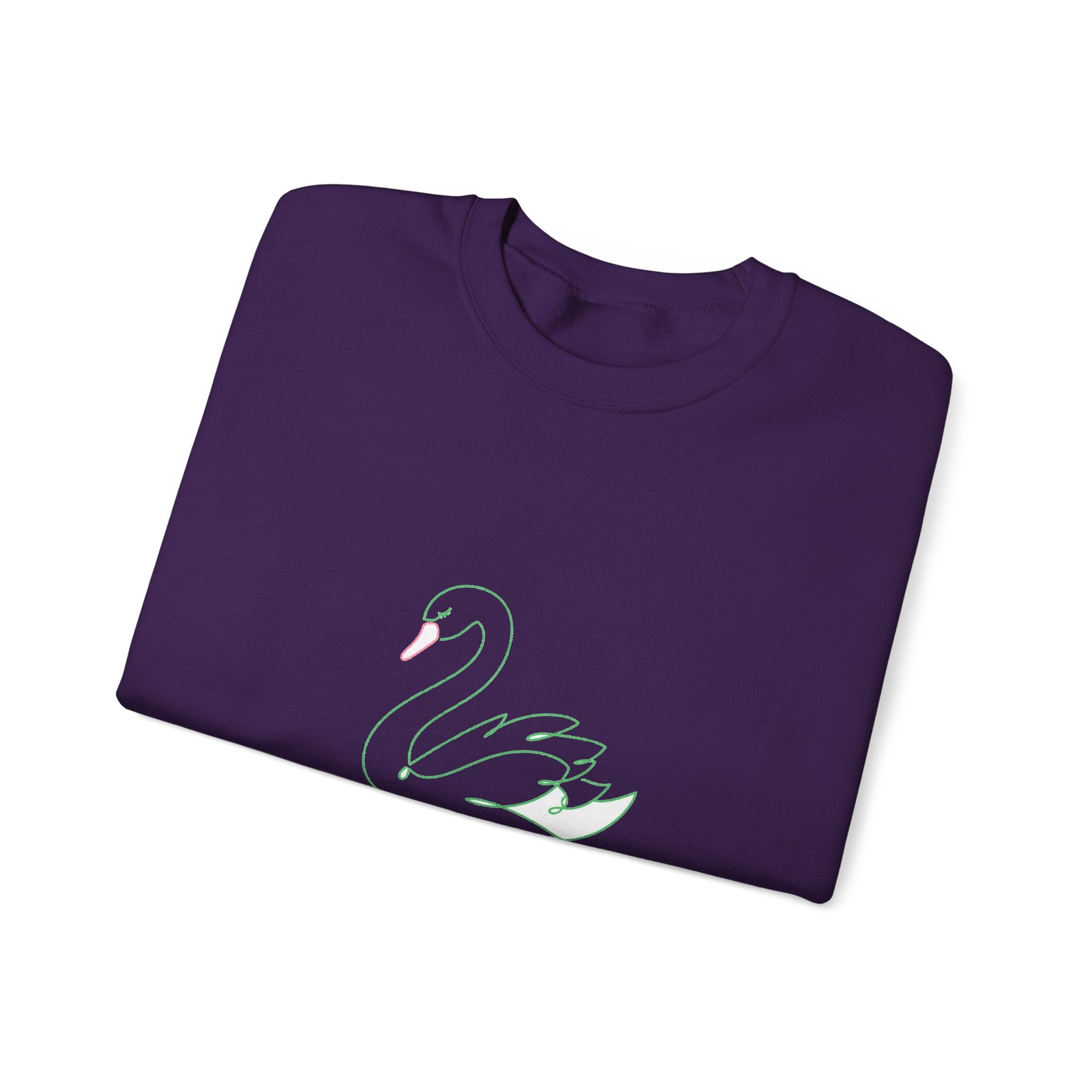 Matching Couple Sweatshirt - Raven & Swan Matching Couple Crewneck Sweatshirt Minimalist Art His Hers Valentine Gift - Design B