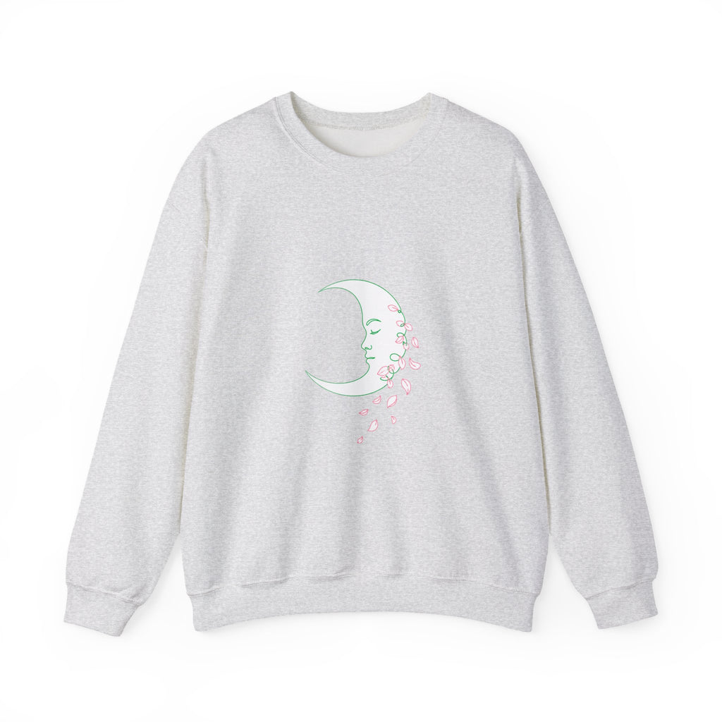 Matching Couple Sweatshirt - Waxing & Waning Moon Matching Couple Crewneck Sweatshirt Minimalist Art His Hers Valentine Gift - Design B