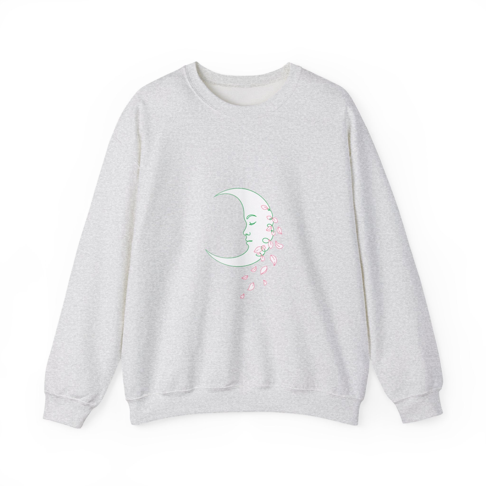 Matching Couple Sweatshirt - Waxing & Waning Moon Matching Couple Crewneck Sweatshirt Minimalist Art His Hers Valentine Gift - Design B