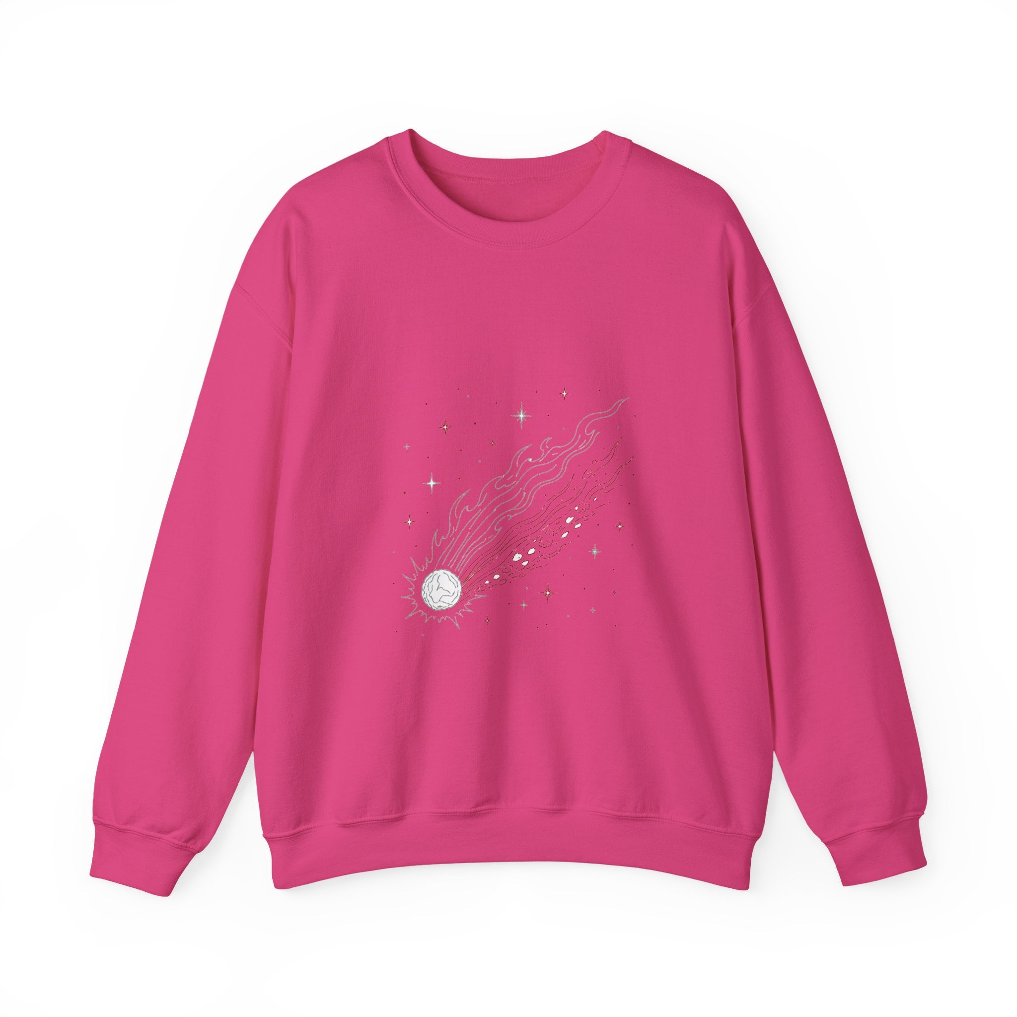 Matching Couple Sweatshirt - Comet & Asteroid Matching Couple Premium Fleece Sweatshirt Minimalist Art His Hers Christmas Gift - Design A