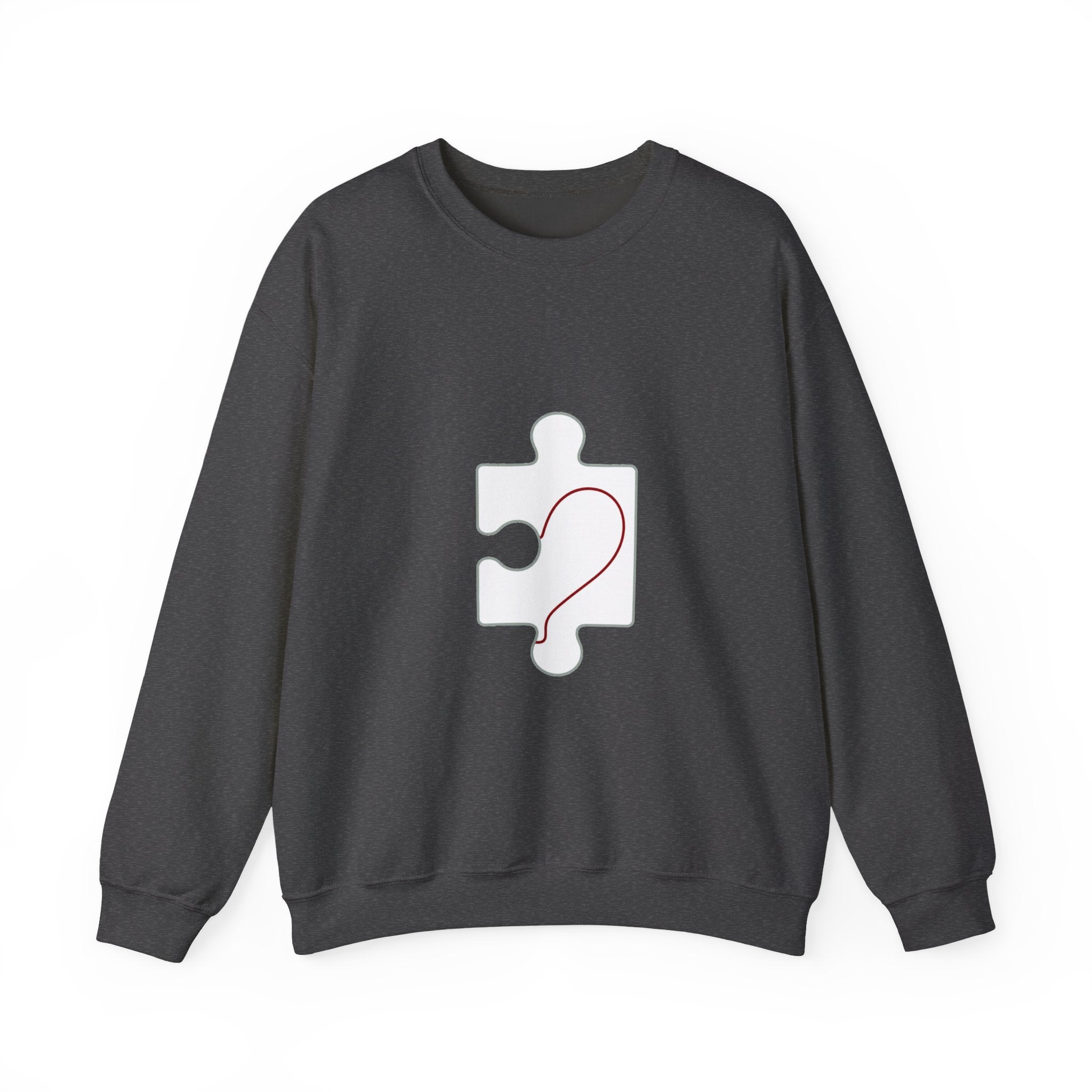 Matching Couple Sweatshirt - Puzzle Pieces Matching Couple Comfort Colors Crew Minimalist Art His Hers Christmas Gift - Design B