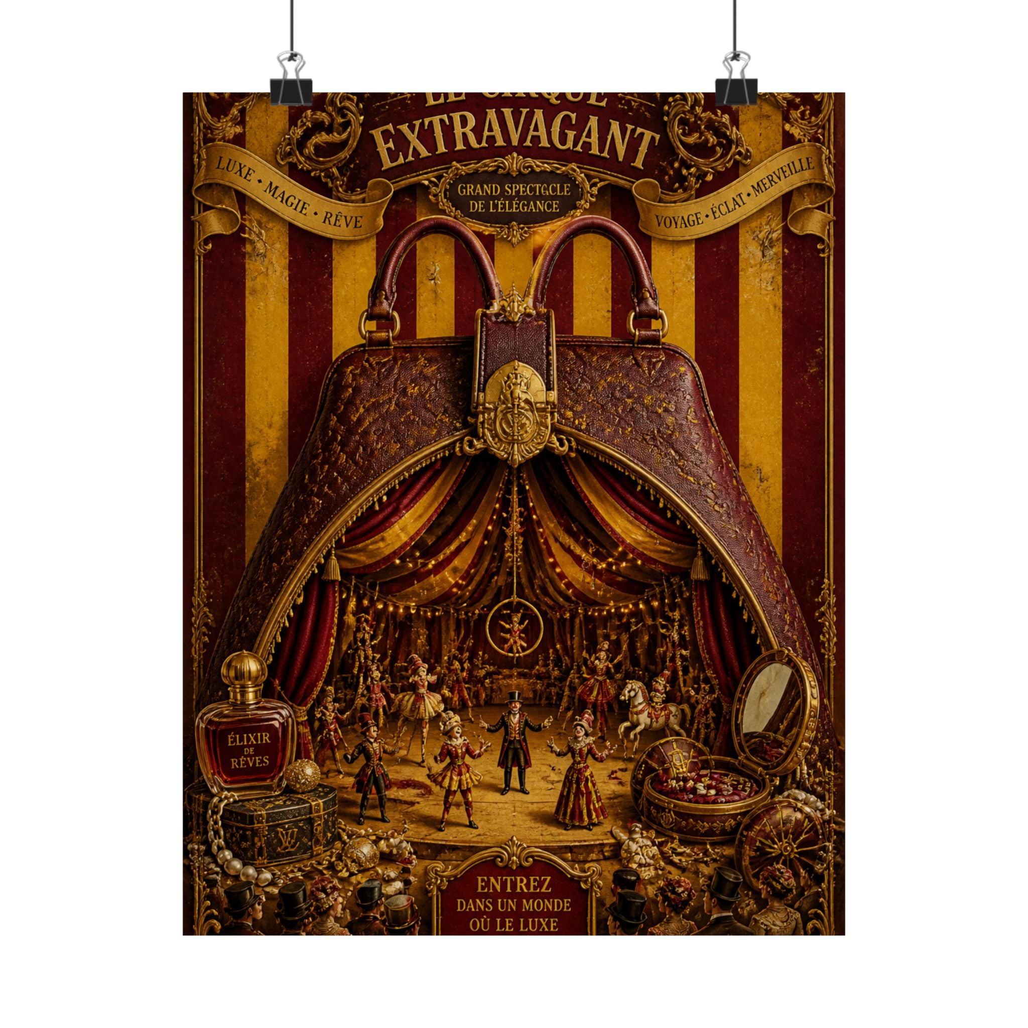 Handbag Big Top Wall Art Poster 24×36 Baroque Studio Decor Maximalist Print