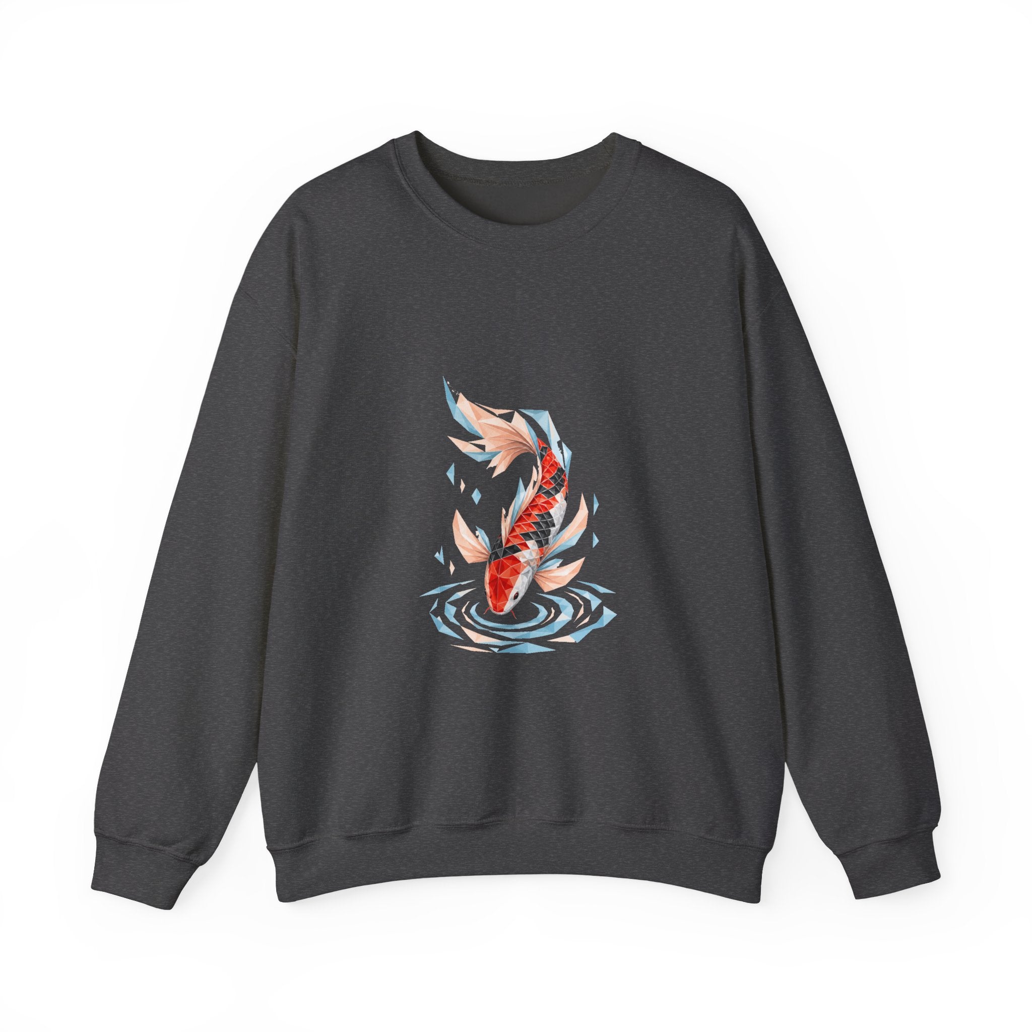 Matching Couple Sweatshirt - Koi Fish Yin Yang Matching Couple Premium Fleece Sweatshirt Geometric Art His Hers Love Gift - Design B