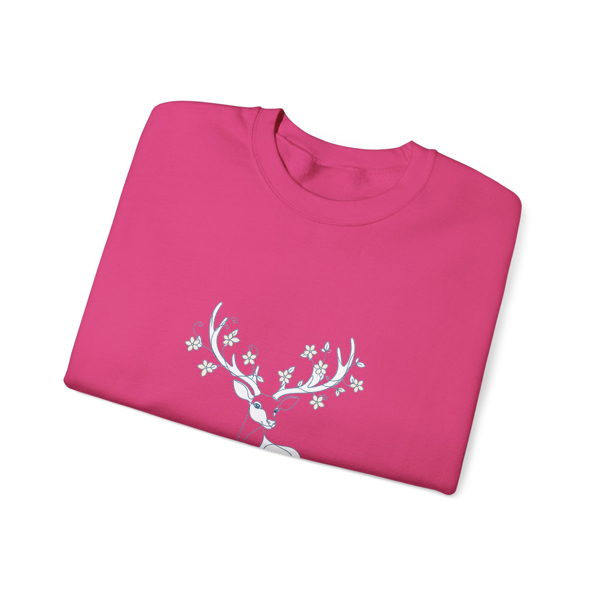Matching Couple Sweatshirt - Bear & Deer Matching Couple Premium Fleece Sweatshirt Minimalist Art His Hers Christmas Gift - Design B