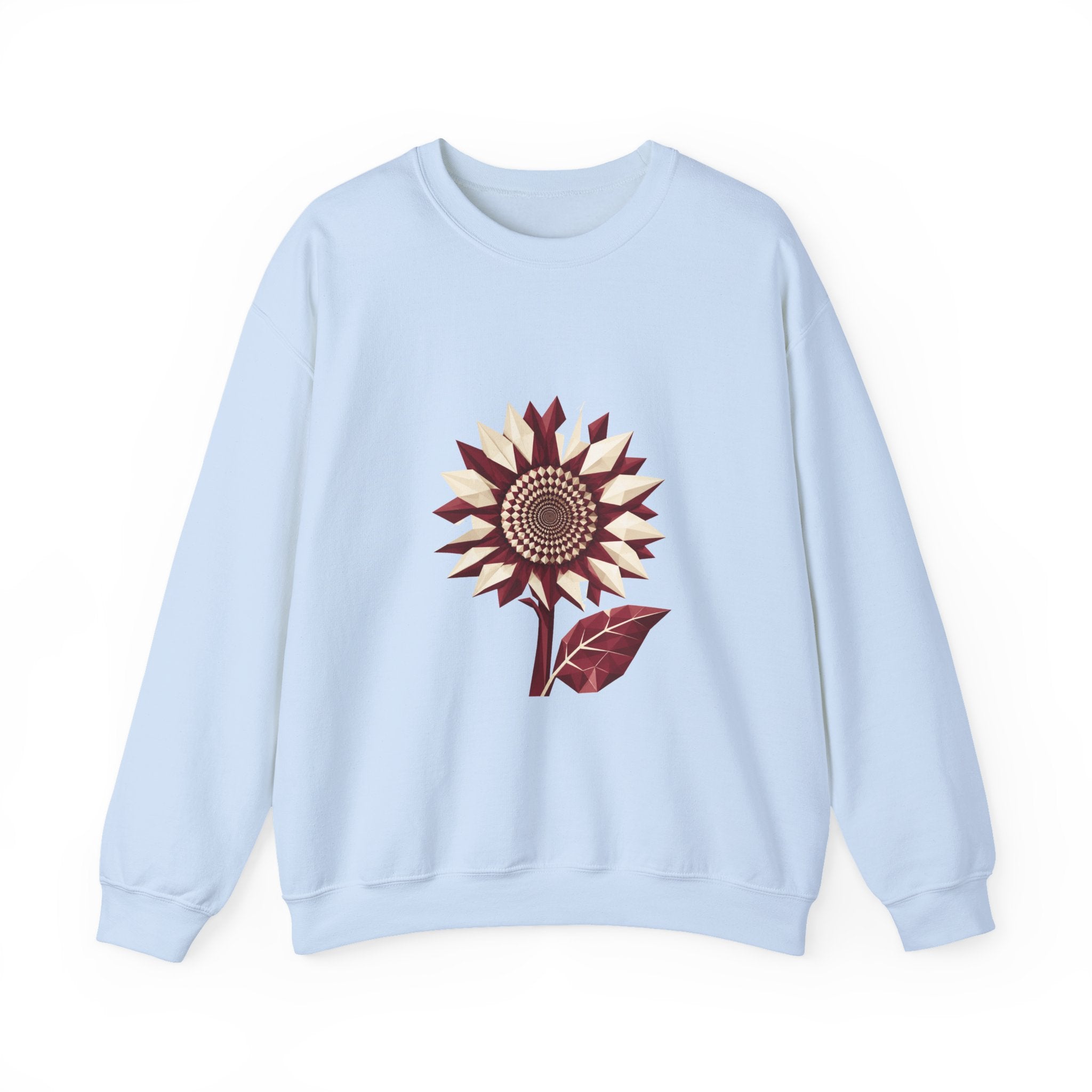 Matching Couple Sweatshirt - Sunflower & Moonflower Matching Couple Premium Fleece Sweatshirt Geometric Art His Hers Love Gift - Design A