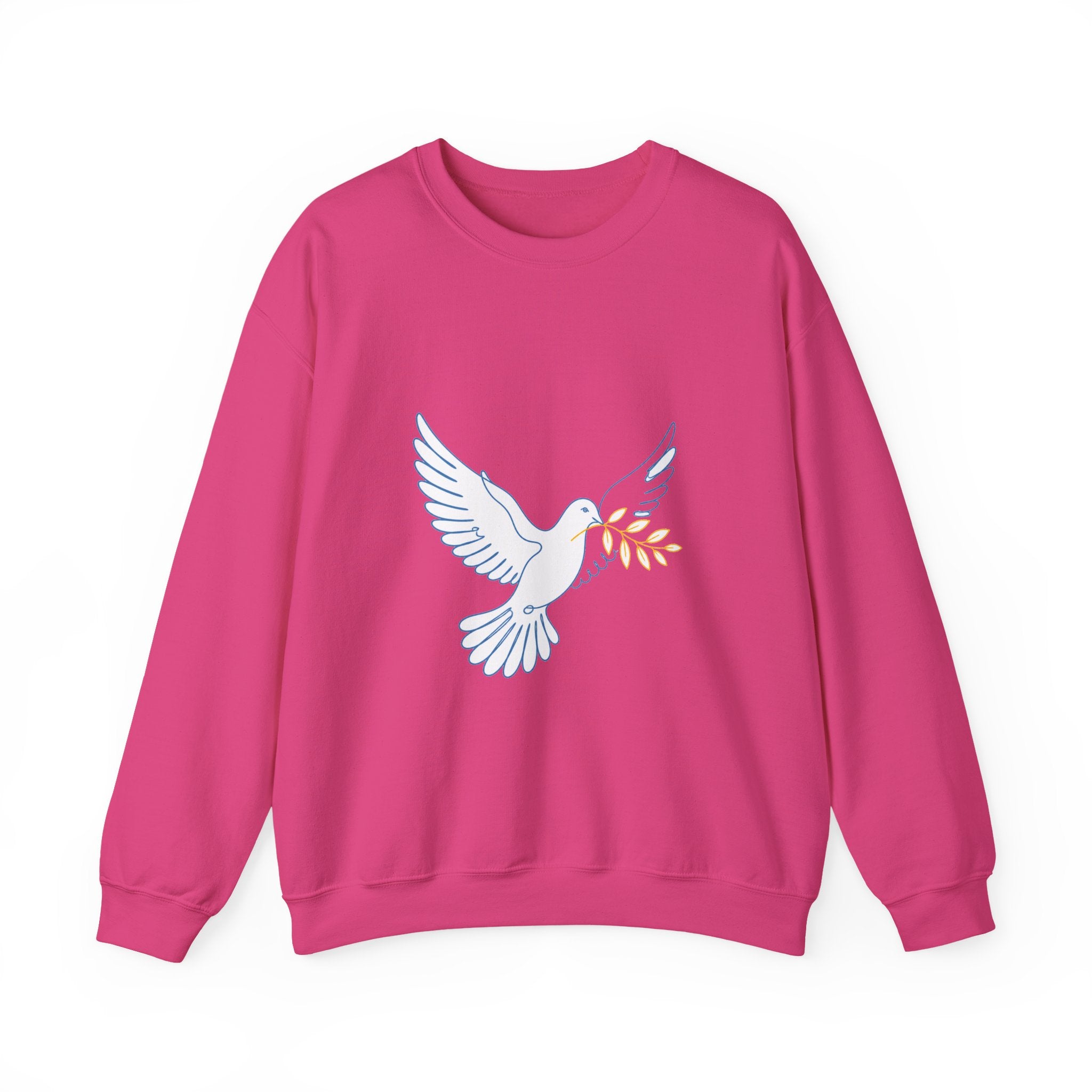 Matching Couple Sweatshirt - Wolf & Dove Matching Couple Crewneck Sweatshirt Minimalist Art His Hers Valentine Gift - Design B