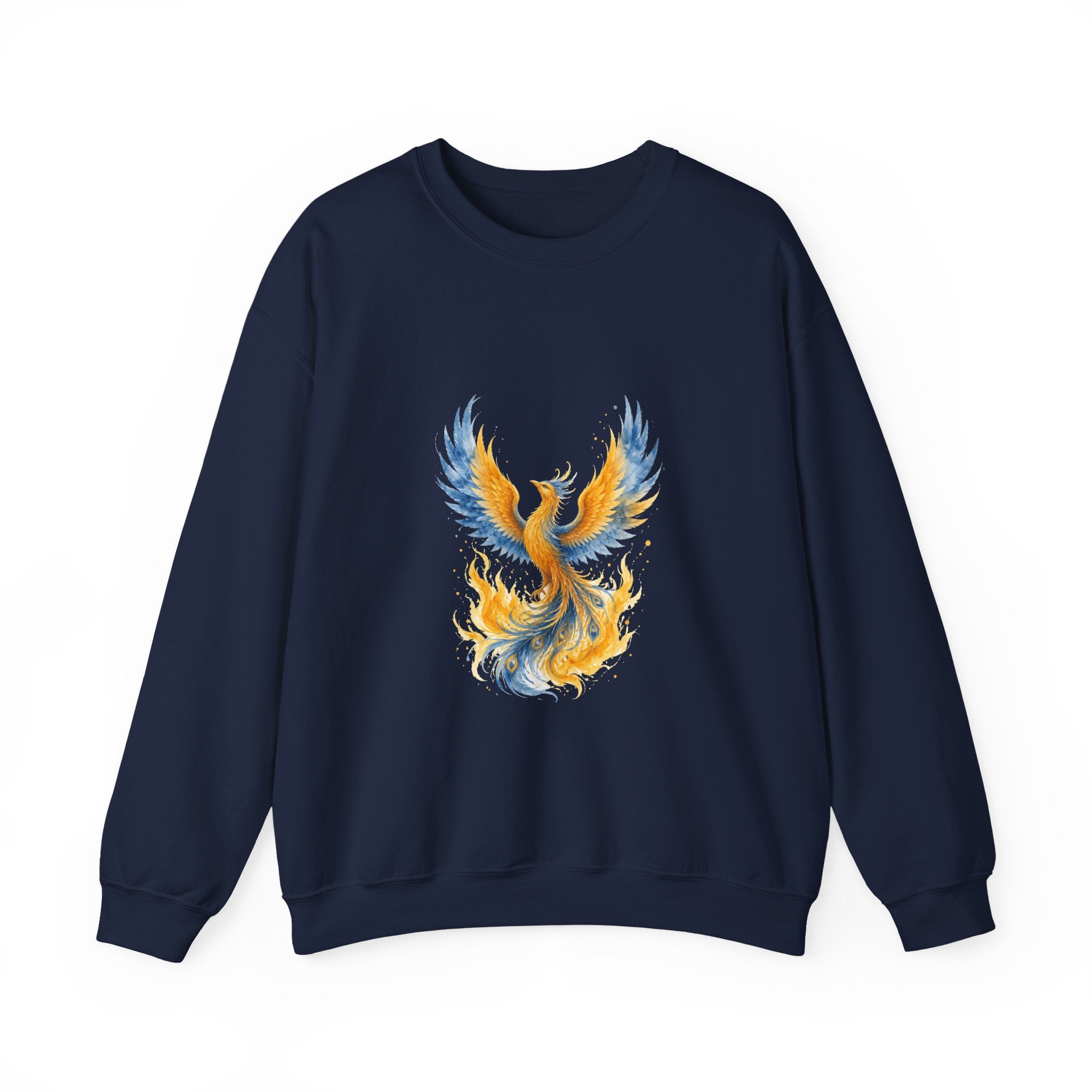 Matching Couple Sweatshirt - Dragon & Phoenix Matching Couple Comfort Colors Crew Watercolor Art His Hers Birthday Gift - Design B