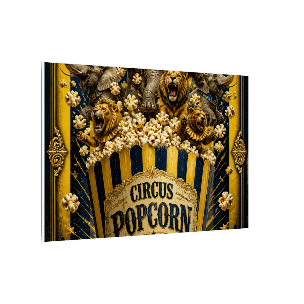 Popcorn Box Animals Wall Art Canvas 24×36 Baroque Studio Decor Maximalist Print