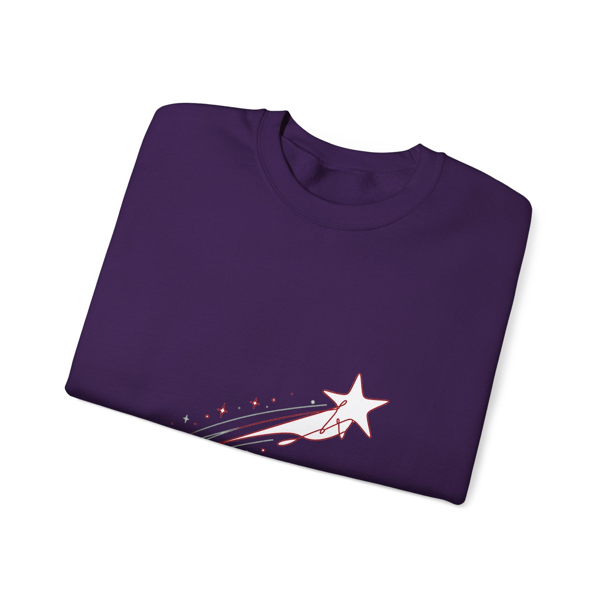 Matching Couple Sweatshirt - Shooting Star & North Star Matching Couple Crewneck Sweatshirt Minimalist Art His Hers Valentine Gift - Design A