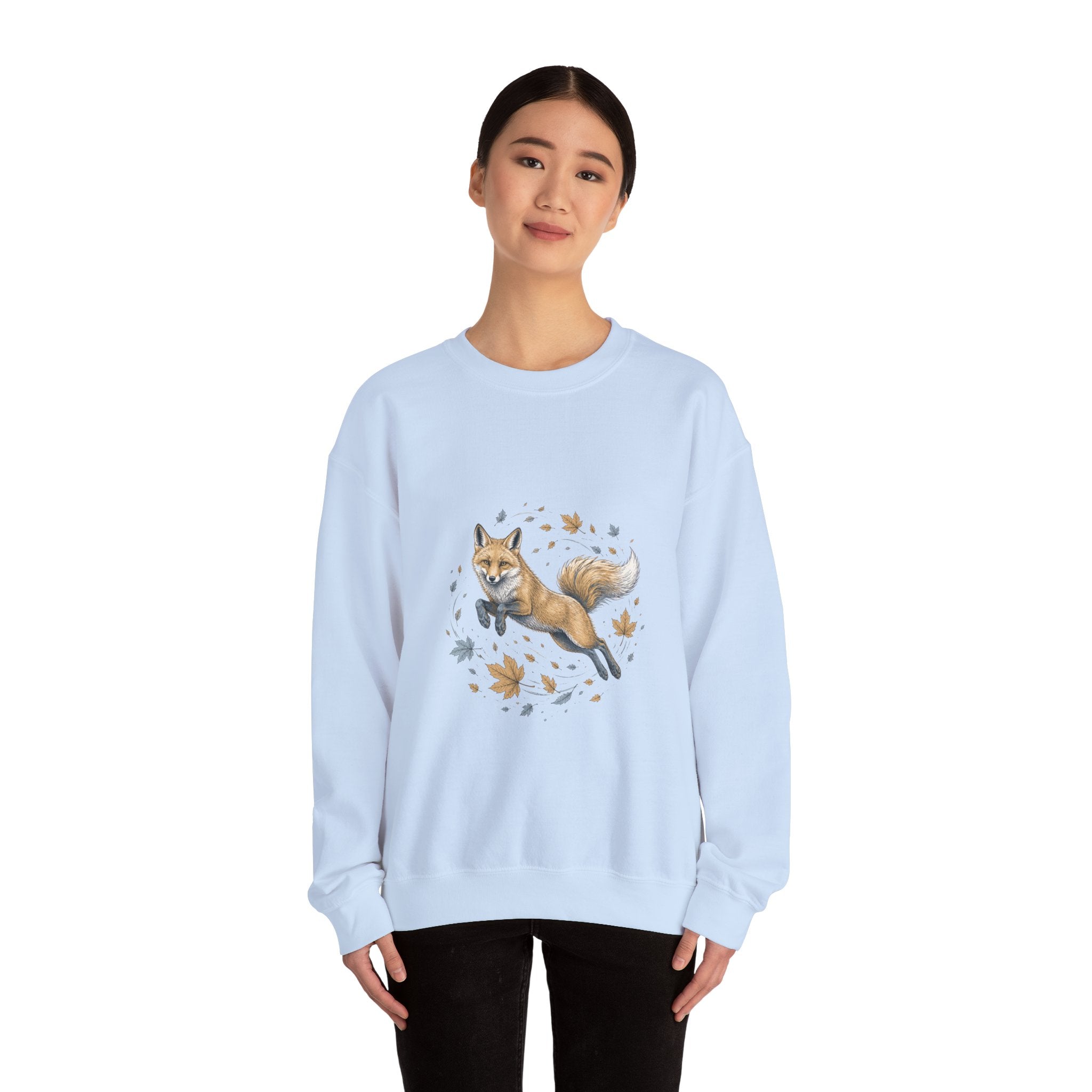 Matching Couple Sweatshirt - Fox & Rabbit Matching Couple Crewneck Sweatshirt Hand-Drawn Art His Hers Best Friend Gift - Design A