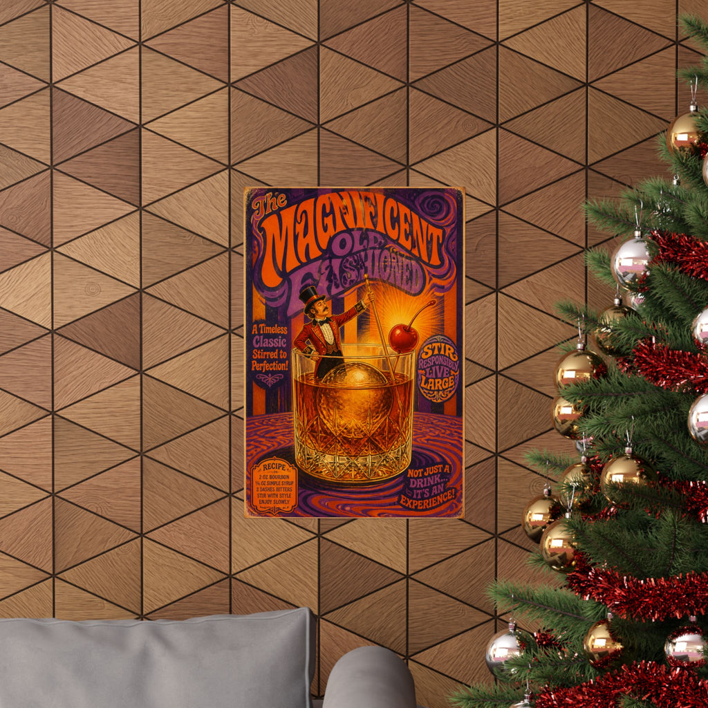 Old Fashioned Ringmaster Wall Art Poster 18×24 Psychedelic Cafe Decor Maximalist Print