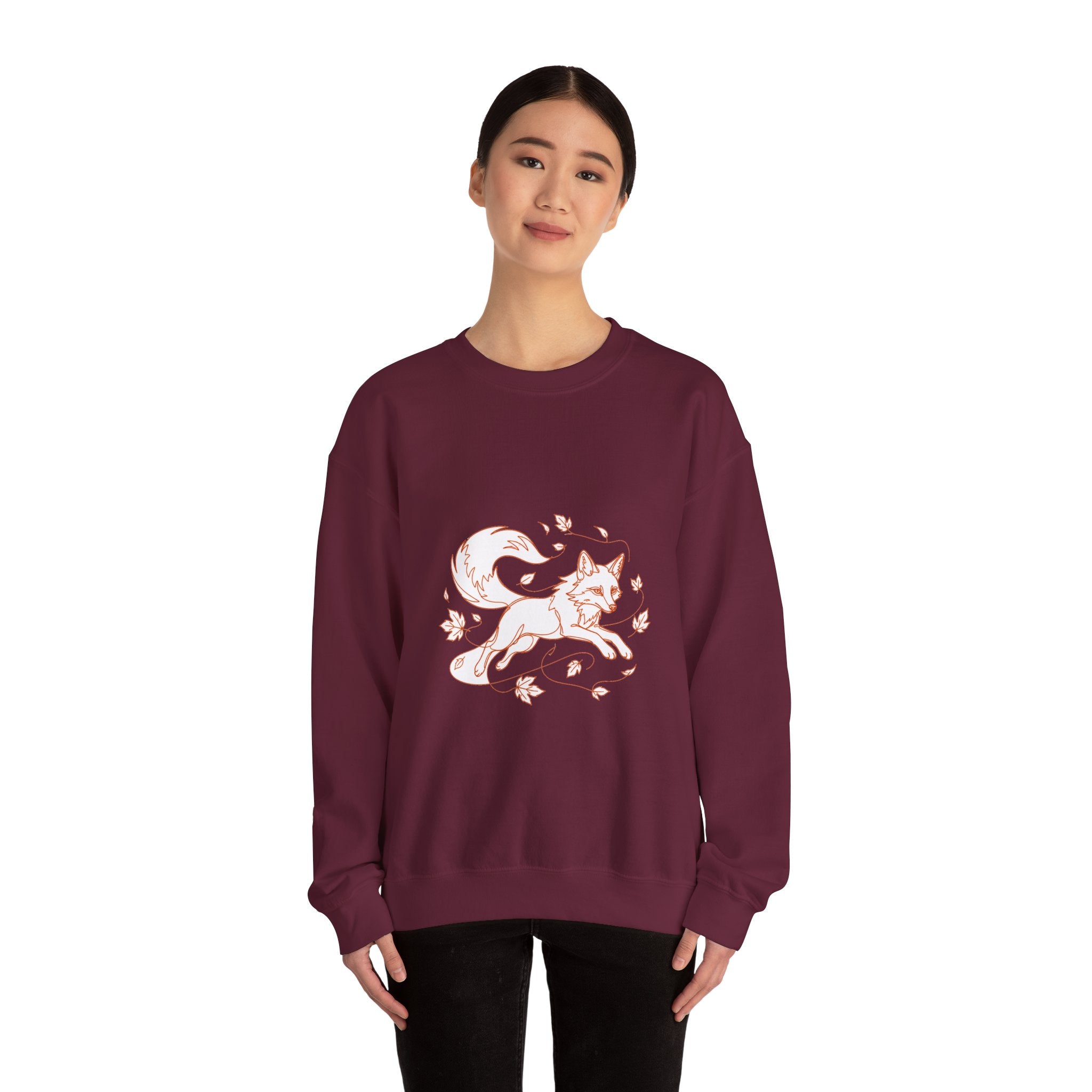 Matching Couple Sweatshirt - Fox & Rabbit Matching Couple Comfort Colors Crew Minimalist Art His Hers Christmas Gift - Design A