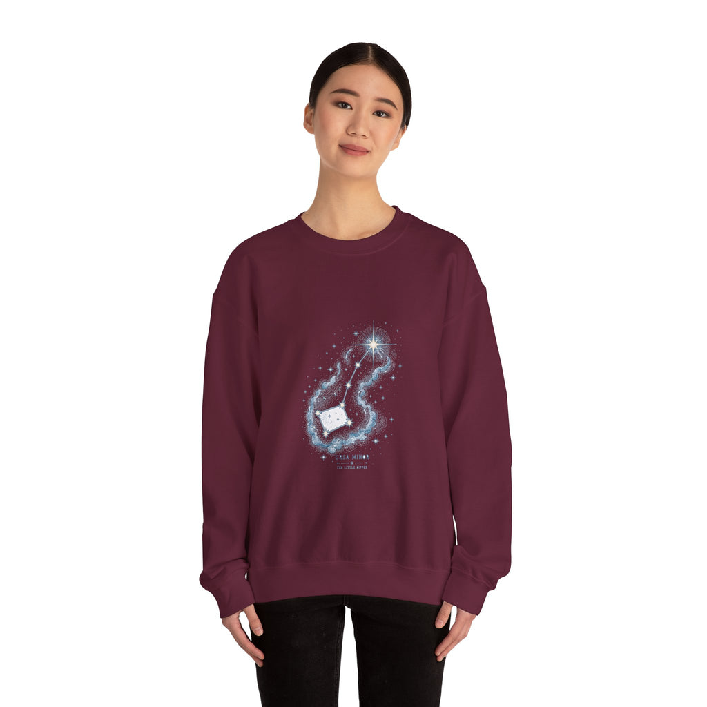 Matching Couple Sweatshirt - Big & Little Dipper Matching Couple Premium Fleece Sweatshirt Hand-Drawn Art His Hers Anniversary Gift - Design B