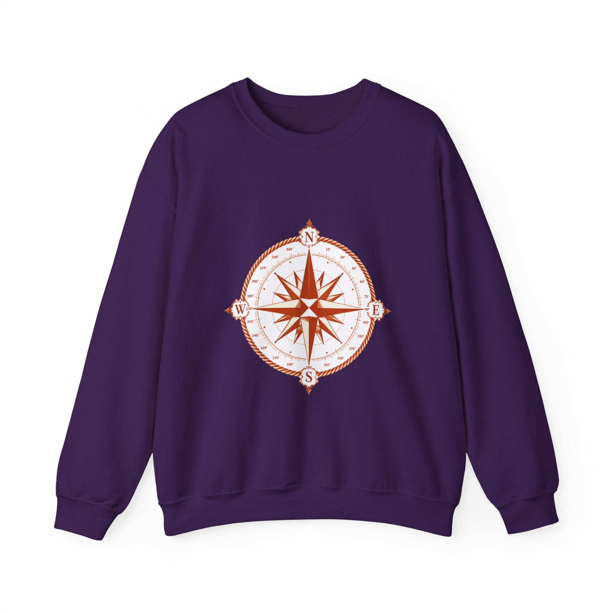 Matching Couple Sweatshirt - Compass North & South Matching Couple Comfort Colors Crew Geometric Art His Hers Love Gift - Design A
