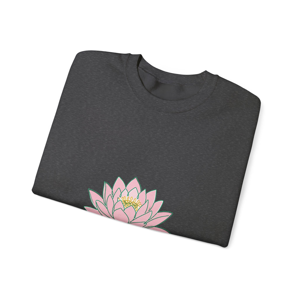 Matching Couple Sweatshirt - Open & Closed Lotus Matching Couple Premium Fleece Sweatshirt Minimalist Art His Hers Christmas Gift - Design A