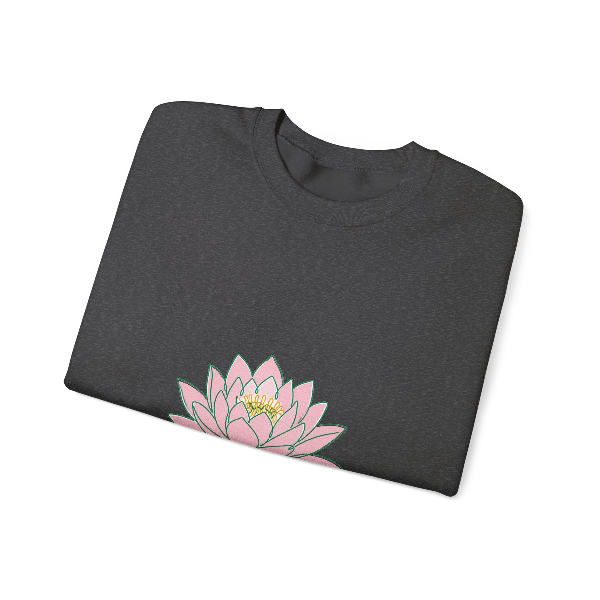 Matching Couple Sweatshirt - Open & Closed Lotus Matching Couple Premium Fleece Sweatshirt Minimalist Art His Hers Christmas Gift - Design A