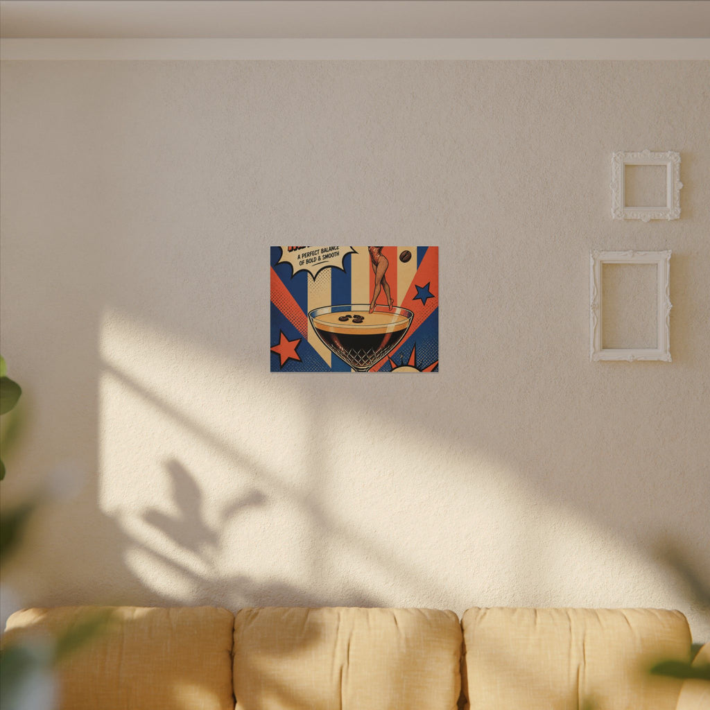 Espresso Martini Acrobat Wall Art Canvas 24×36 Pop Art Restaurant Decor Maximalist Print