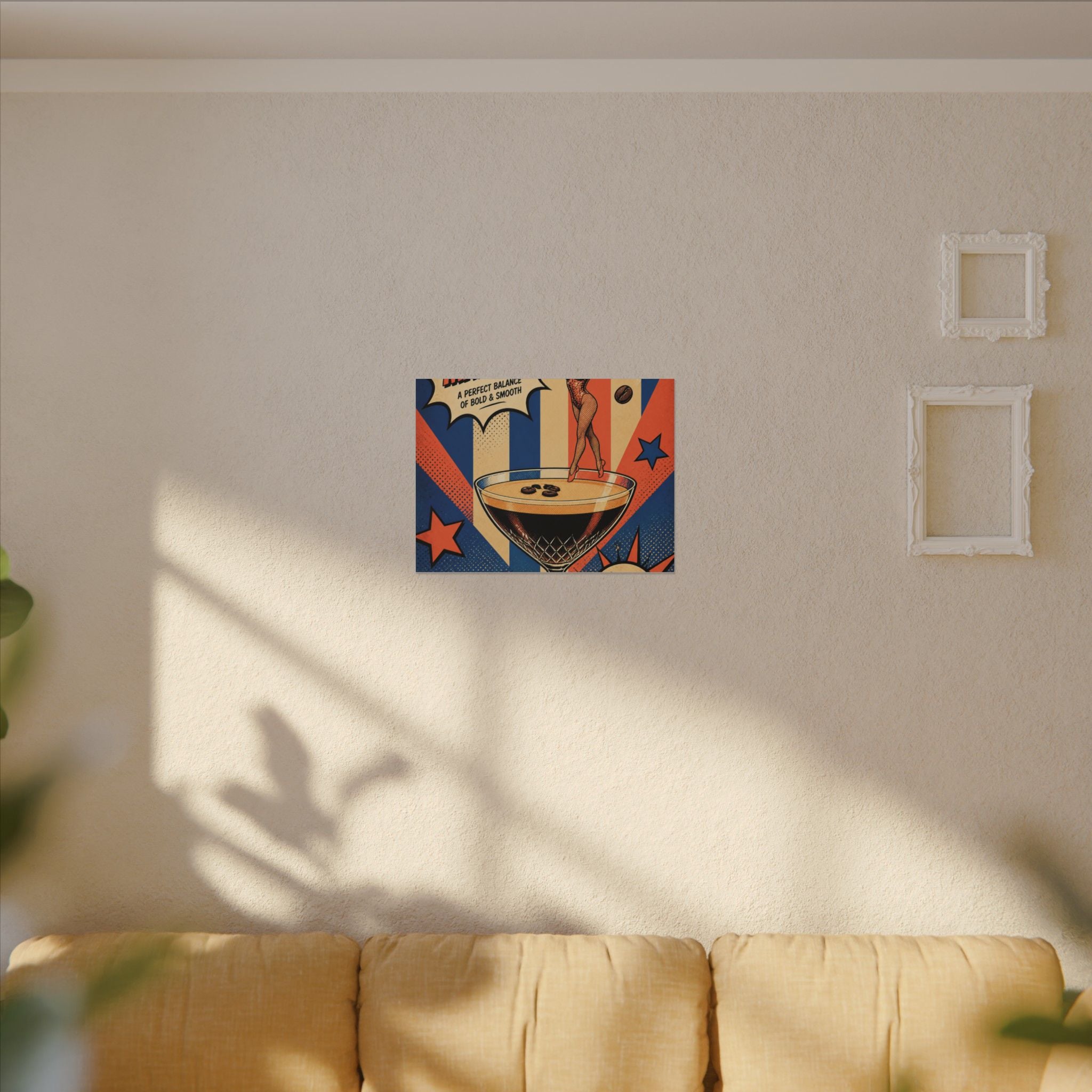 Espresso Martini Acrobat Wall Art Canvas 24×36 Pop Art Restaurant Decor Maximalist Print