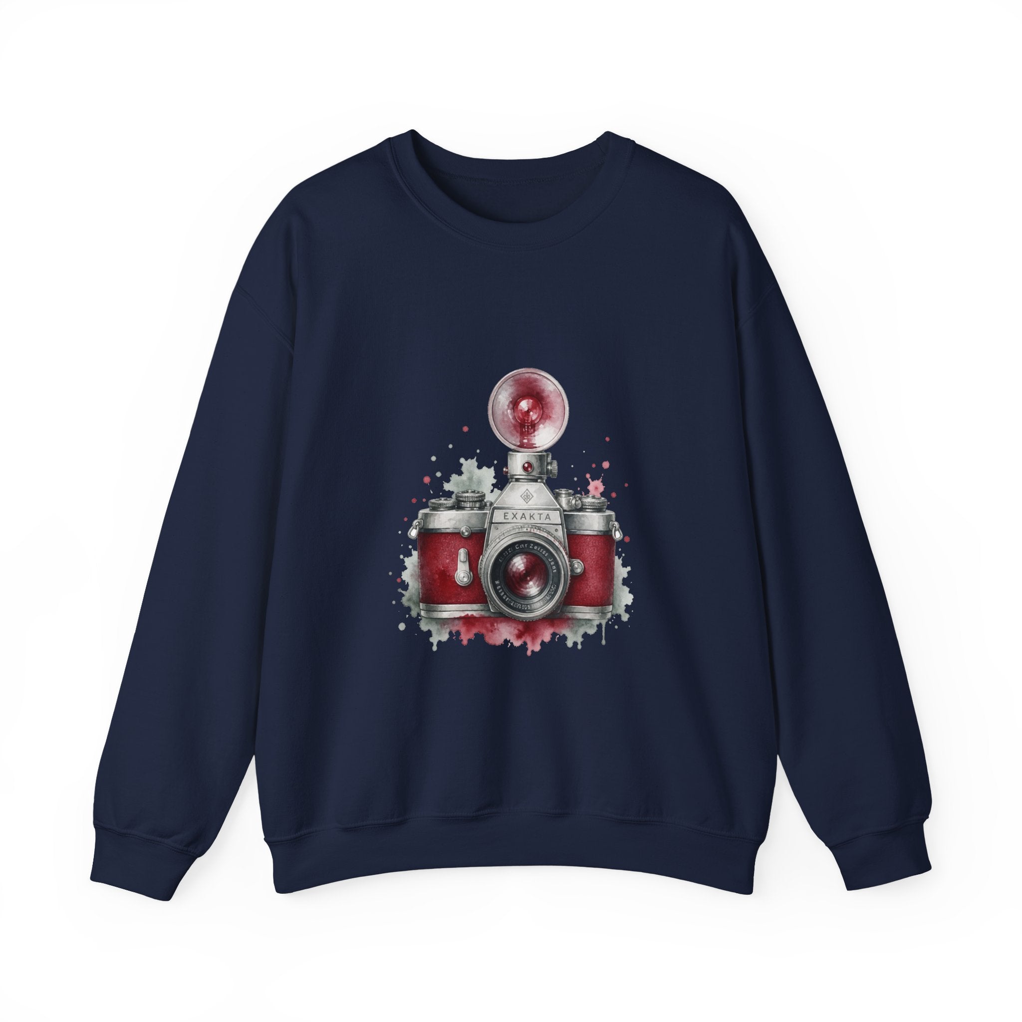 Matching Couple Sweatshirt - Camera & Film Matching Couple Comfort Colors Crew Watercolor Art His Hers Birthday Gift - Design A