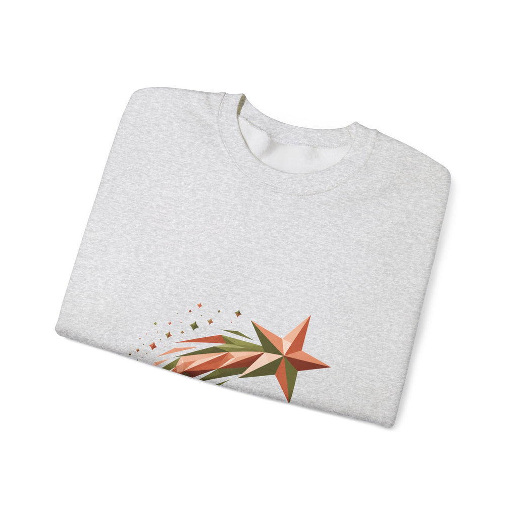 Matching Couple Sweatshirt - Shooting Star & North Star Matching Couple Comfort Colors Crew Geometric Art His Hers Love Gift - Design A