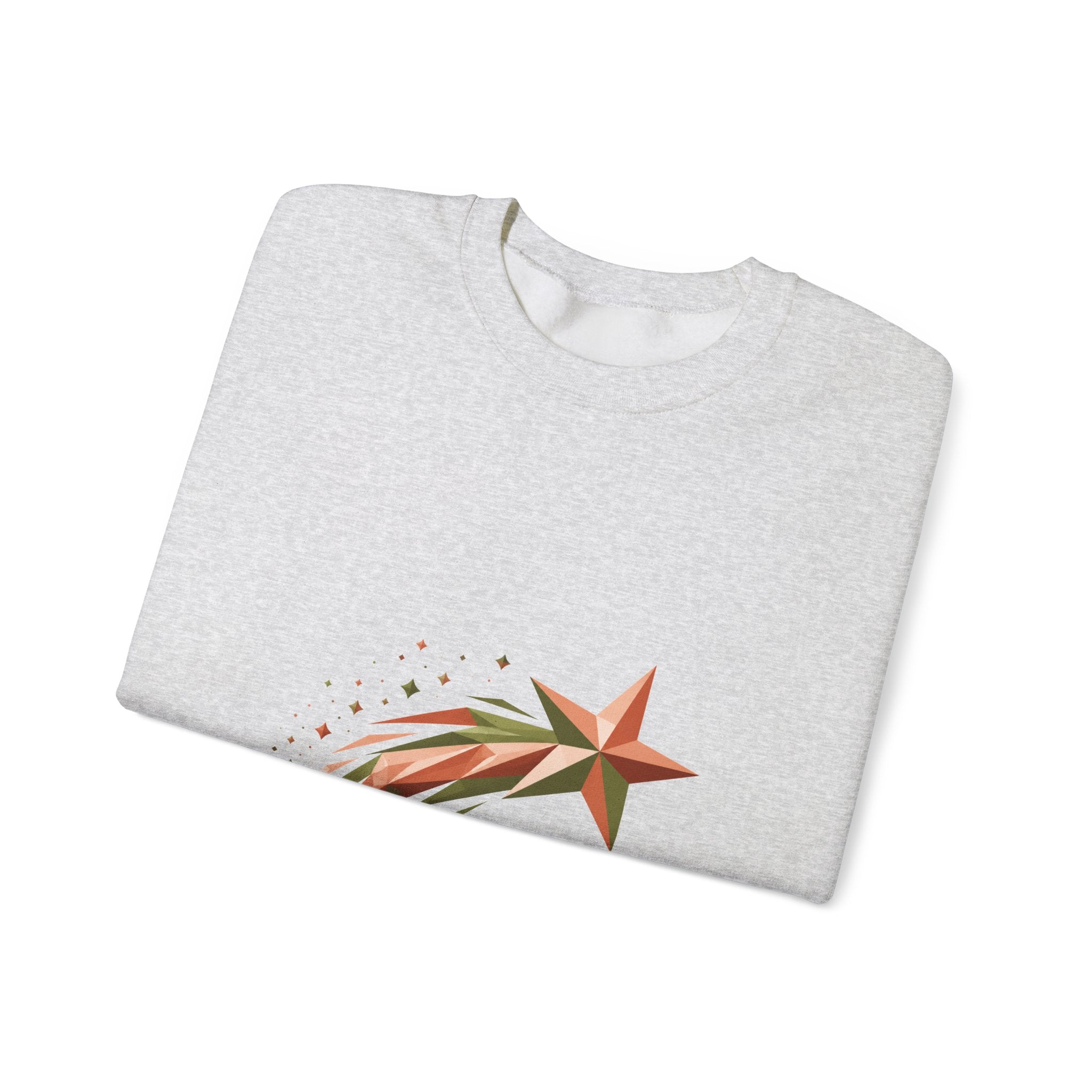 Matching Couple Sweatshirt - Shooting Star & North Star Matching Couple Comfort Colors Crew Geometric Art His Hers Love Gift - Design A