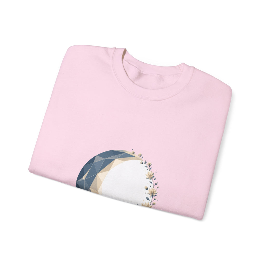 Matching Couple Sweatshirt - Waxing & Waning Moon Matching Couple Comfort Colors Crew Geometric Art His Hers Love Gift - Design A