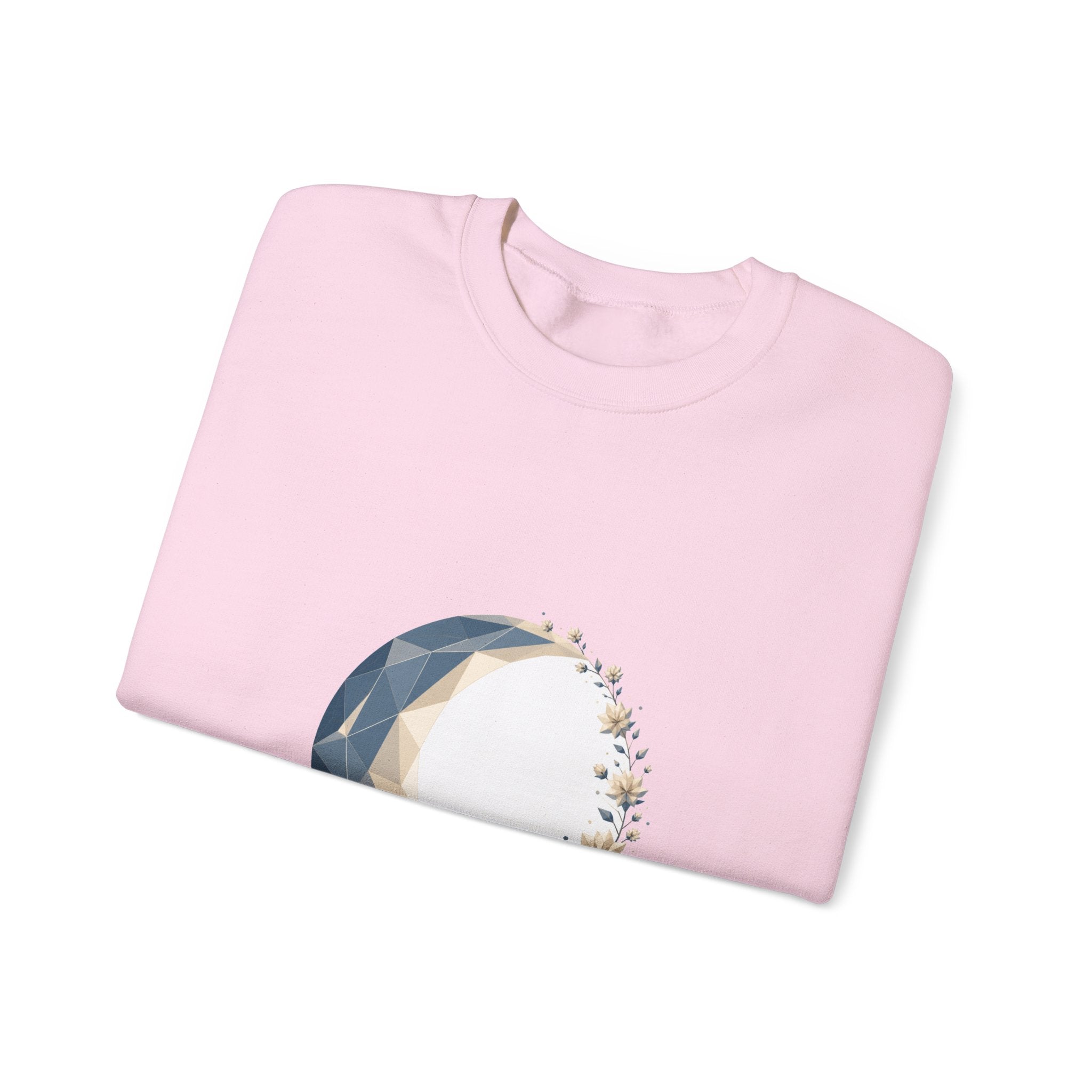 Matching Couple Sweatshirt - Waxing & Waning Moon Matching Couple Comfort Colors Crew Geometric Art His Hers Love Gift - Design A