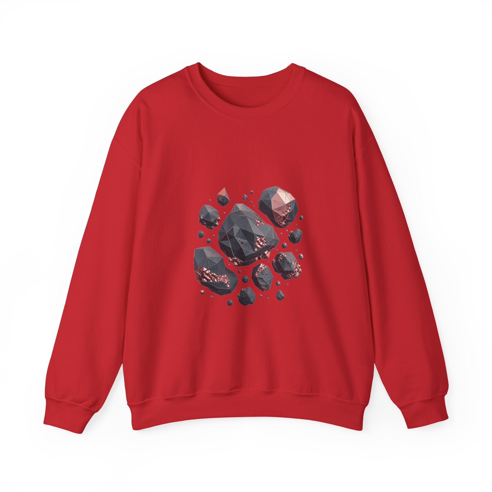 Matching Couple Sweatshirt - Comet & Asteroid Matching Couple Premium Fleece Sweatshirt Geometric Art His Hers Love Gift - Design B