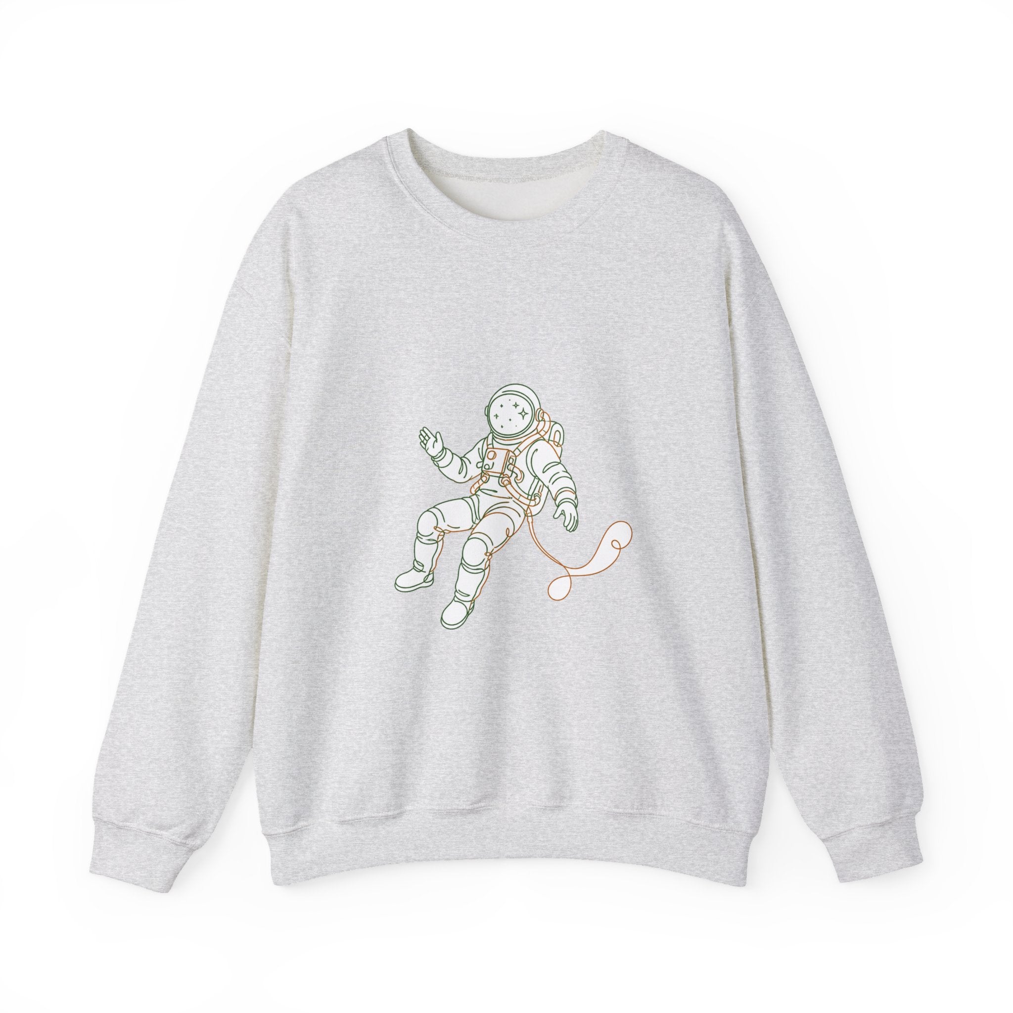 Matching Couple Sweatshirt - Astronaut & Planet Matching Couple Comfort Colors Crew Minimalist Art His Hers Christmas Gift - Design A