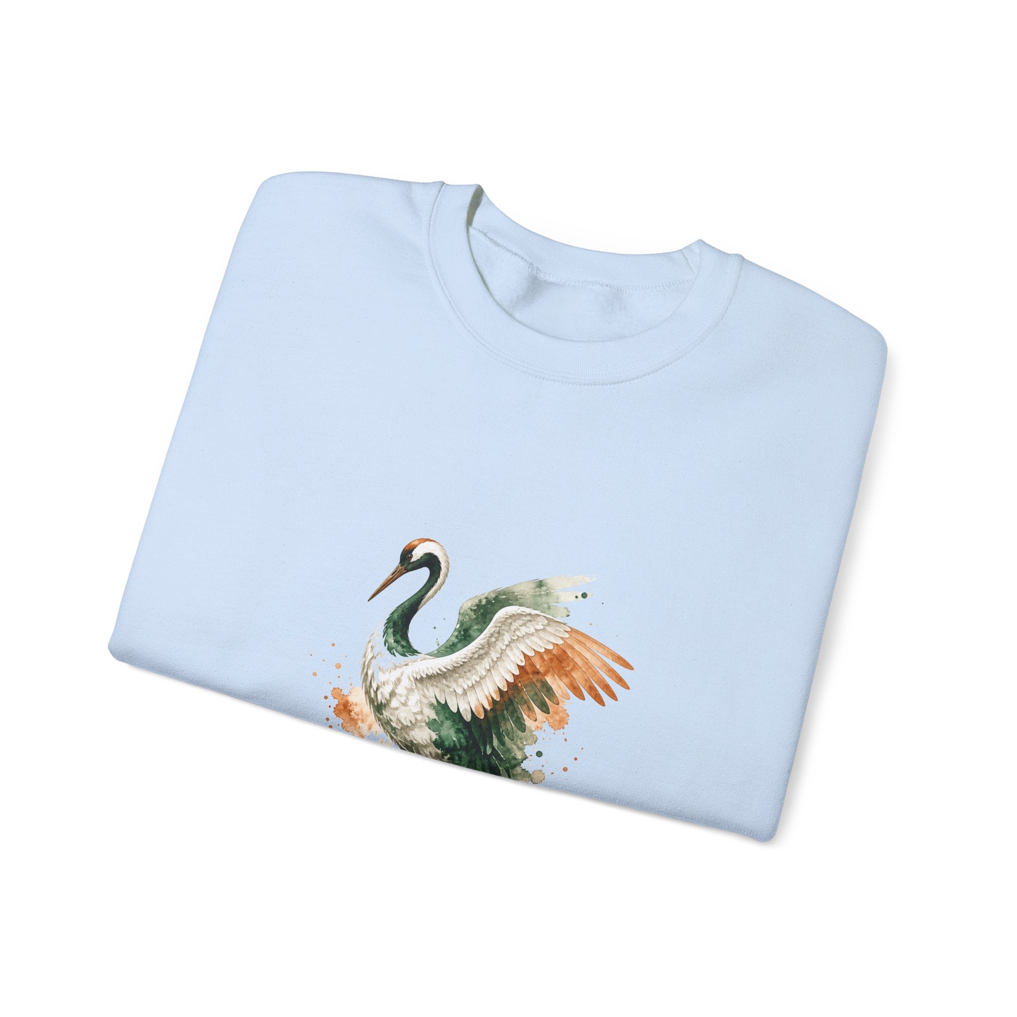 Matching Couple Sweatshirt - Tiger & Crane Matching Couple Premium Fleece Sweatshirt Watercolor Art His Hers Birthday Gift - Design B