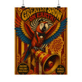Parrot Ringmaster Wall Art Poster 24×36 Psychedelic Dining Room Decor Maximalist Print