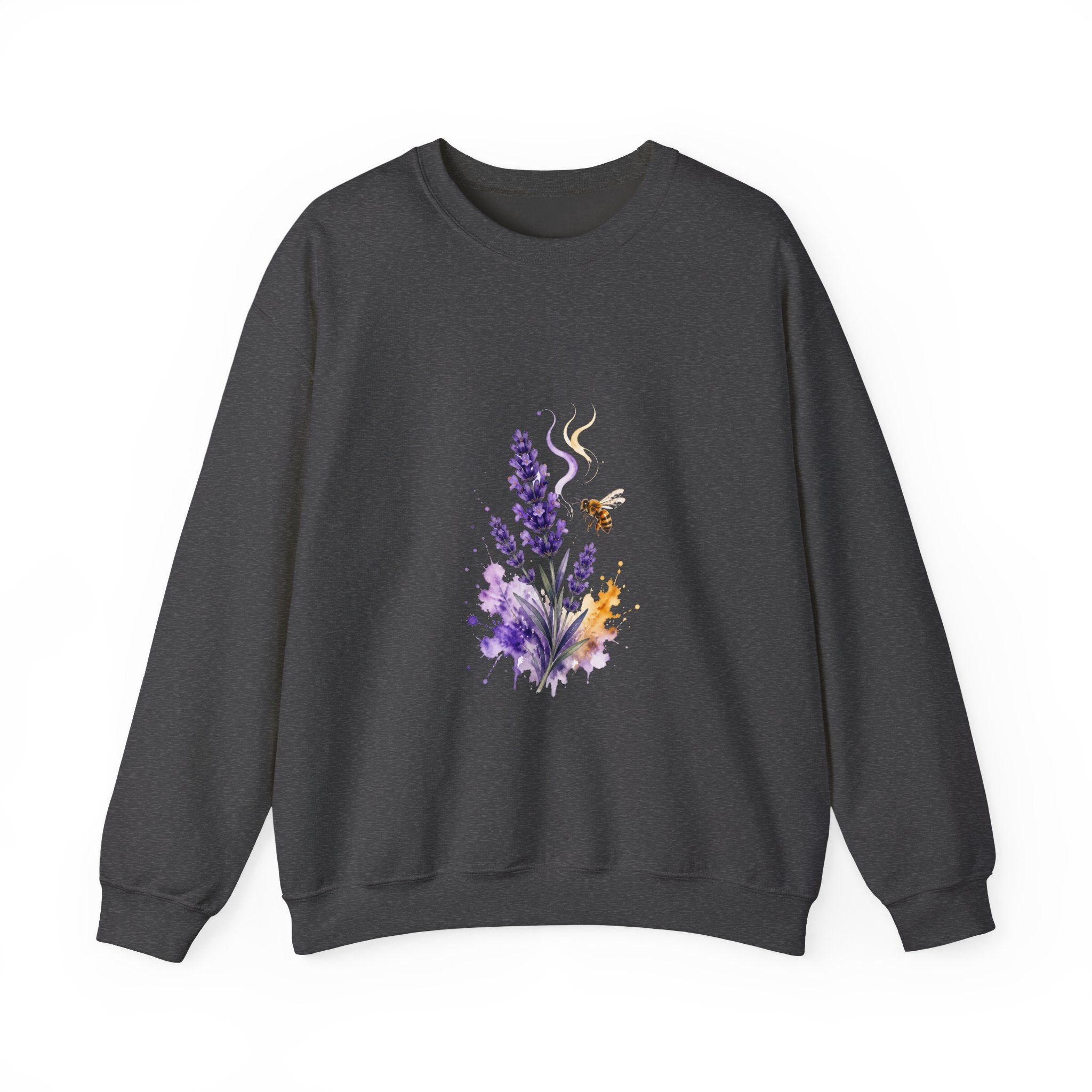 Matching Couple Sweatshirt - Lavender & Thistle Matching Couple Crewneck Sweatshirt Watercolor Art His Hers Engagement Gift - Design A