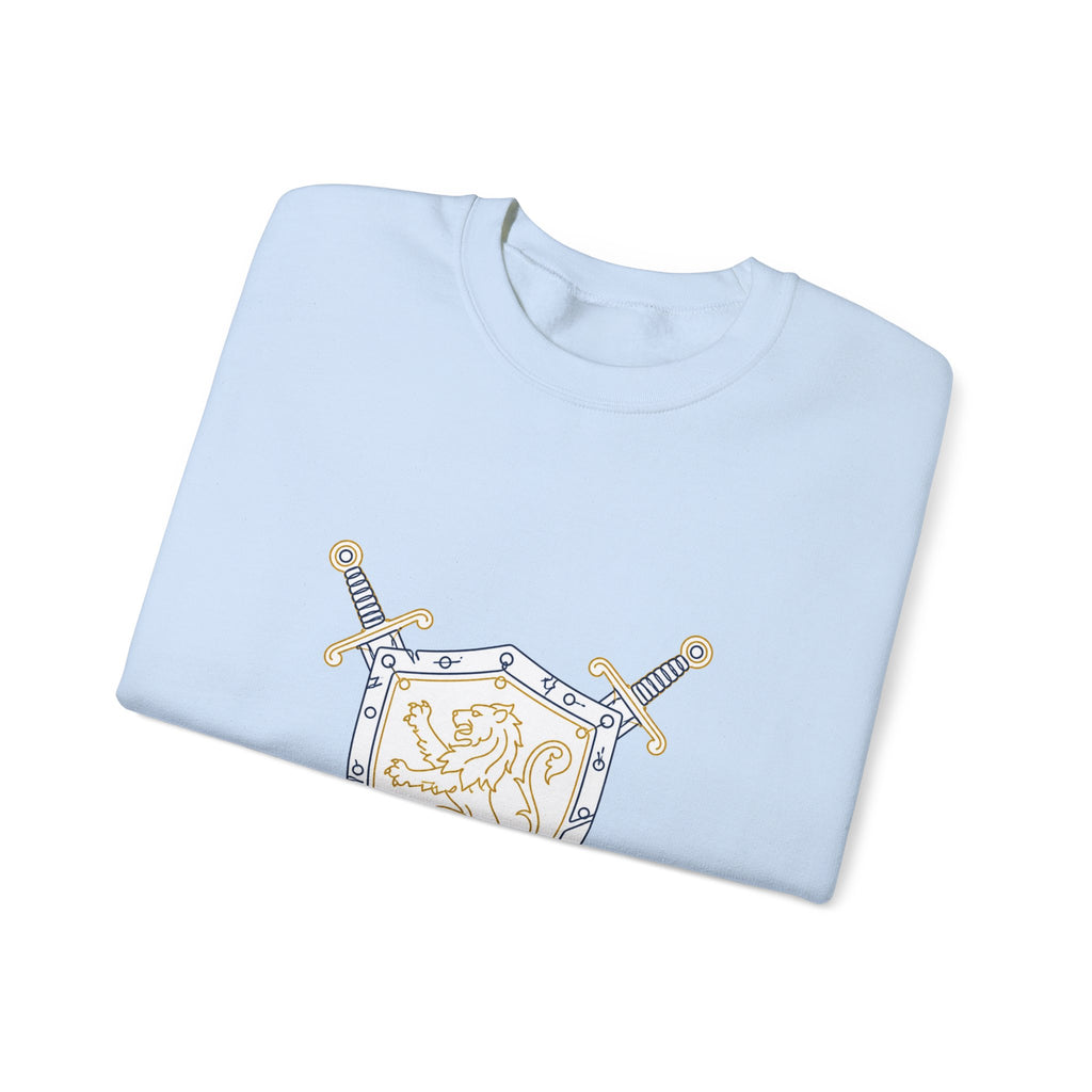 Matching Couple Sweatshirt - Crown & Shield Matching Couple Crewneck Sweatshirt Minimalist Art His Hers Valentine Gift - Design B