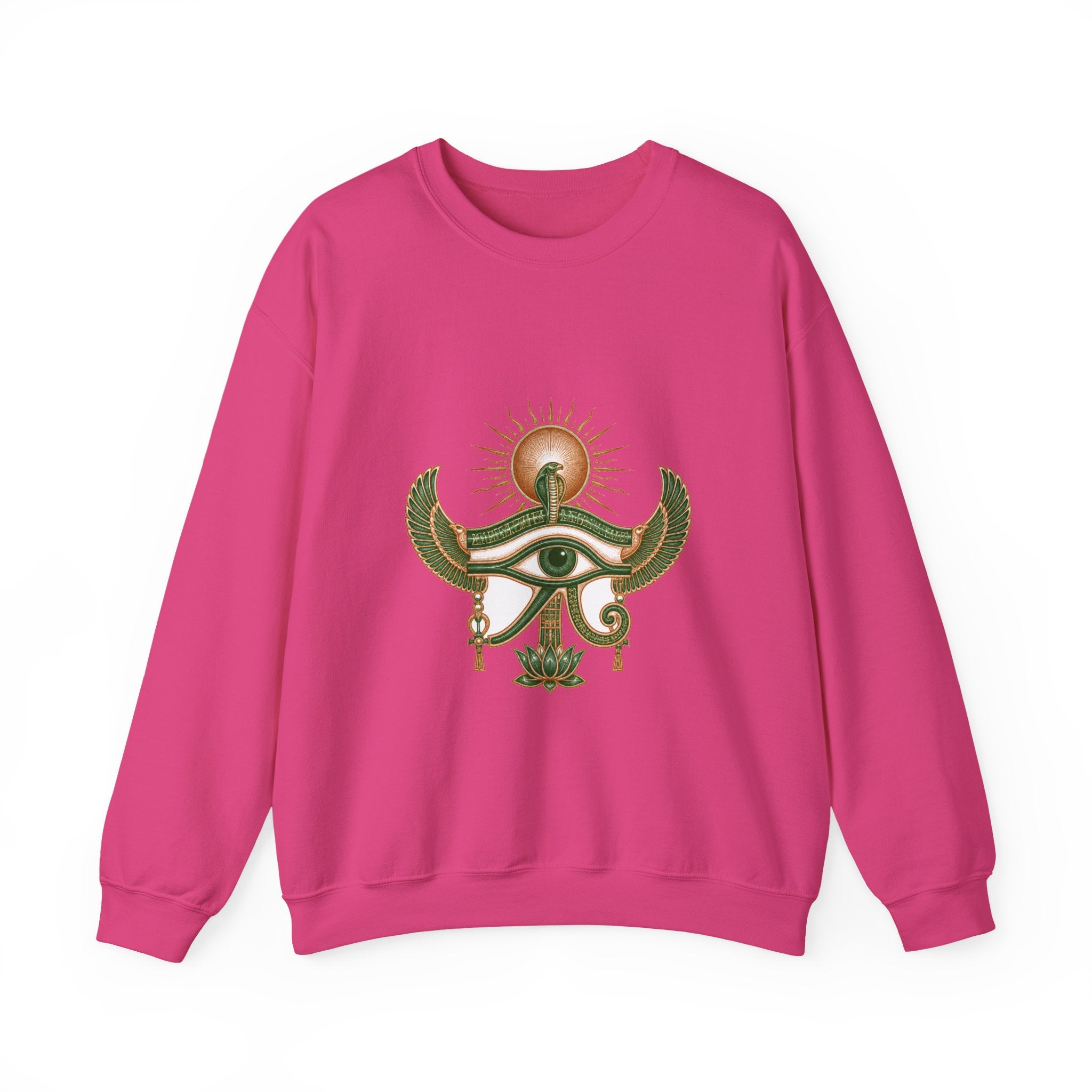 Matching Couple Sweatshirt - Eye of Ra & Horus Matching Couple Premium Fleece Sweatshirt Vintage Art His Hers Honeymoon Gift - Design A