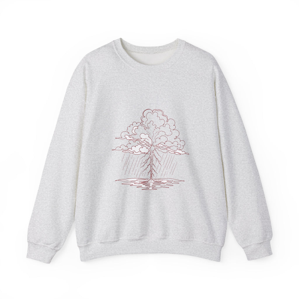 Matching Couple Sweatshirt - Storm & Rainbow Matching Couple Crewneck Sweatshirt Minimalist Art His Hers Valentine Gift - Design A